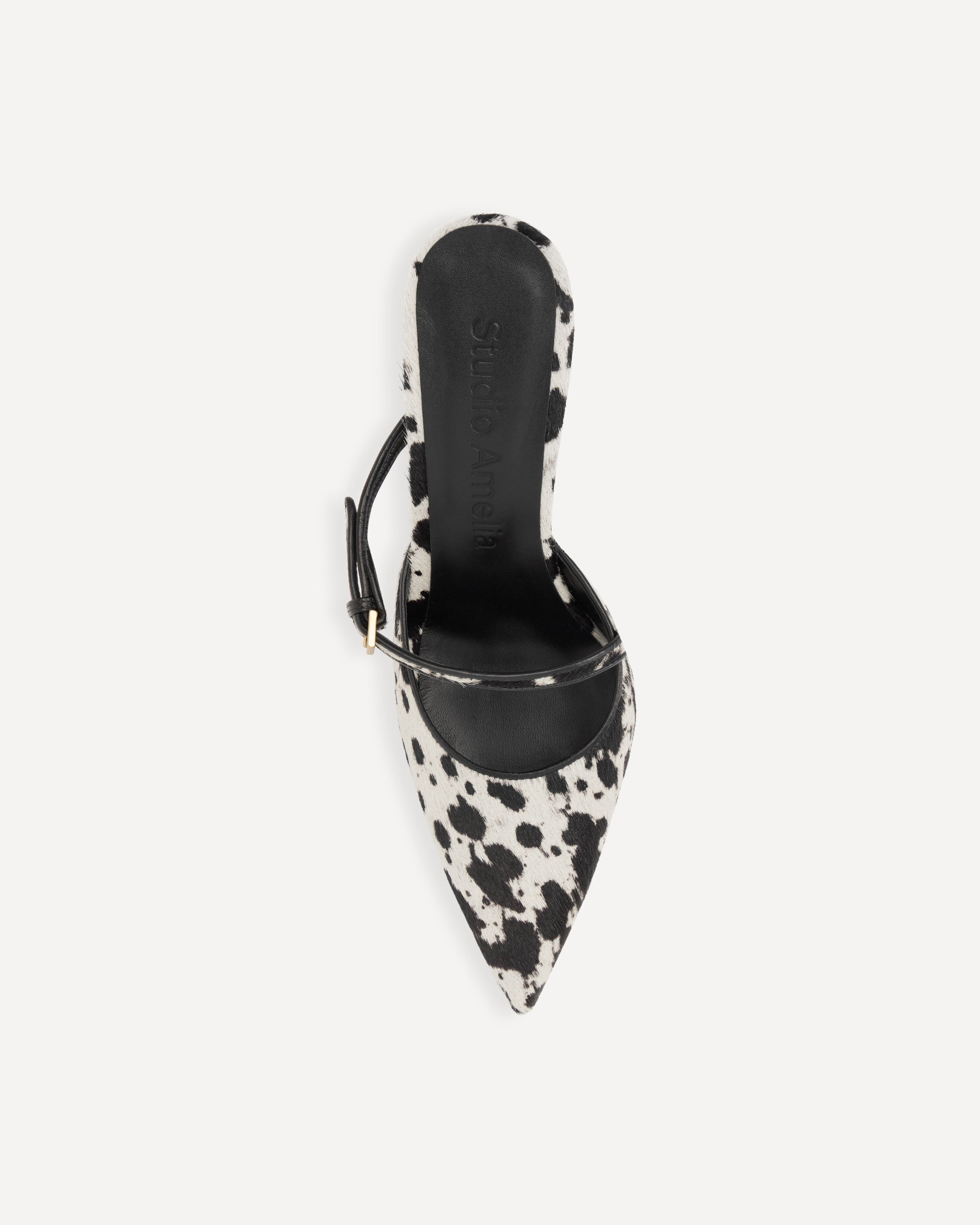 Dalmatian printed pointed high heel 