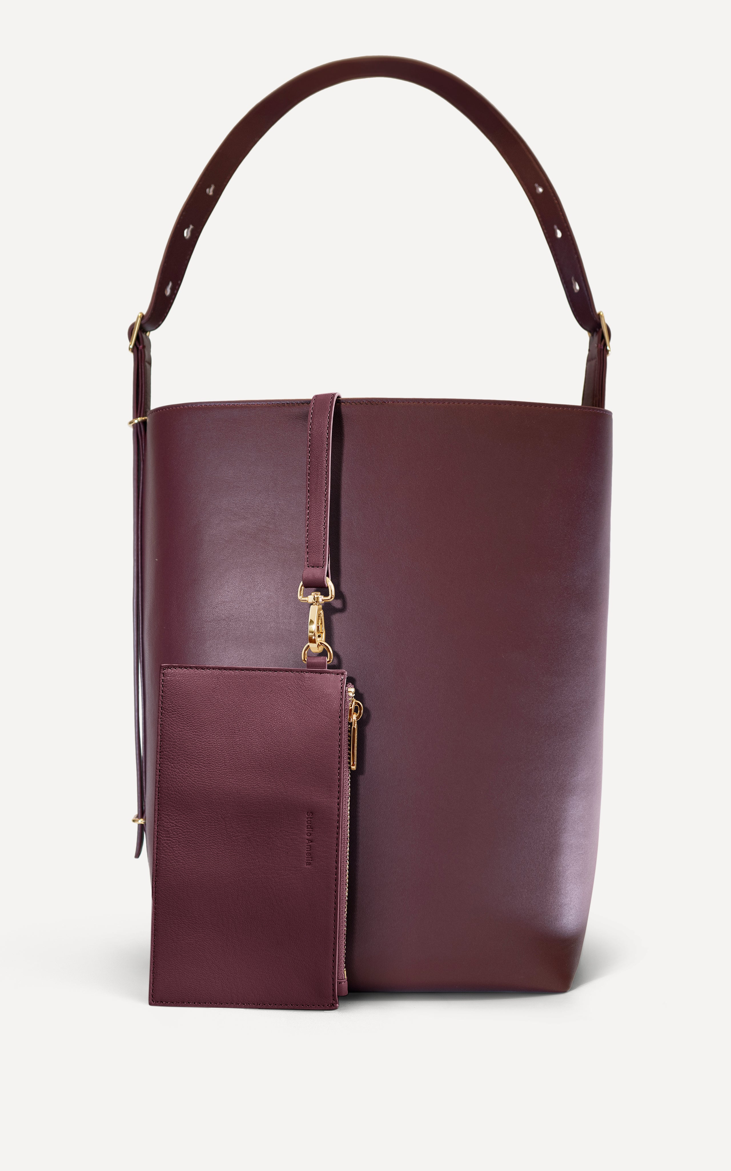 2024 everlane Italian leather studio tote bag burgundy