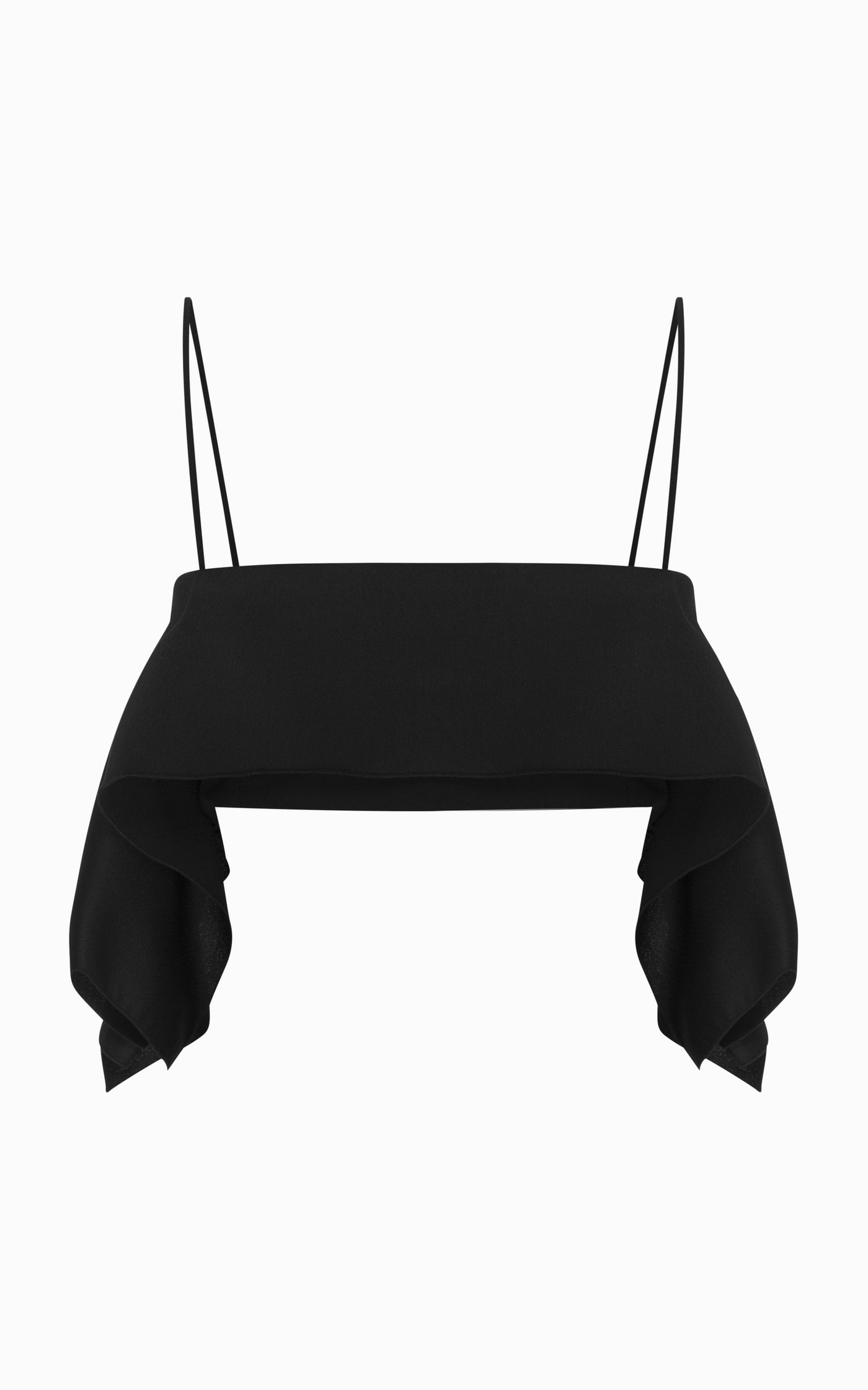 Cascade Winged Bandeau Top | Black - SAMPLE