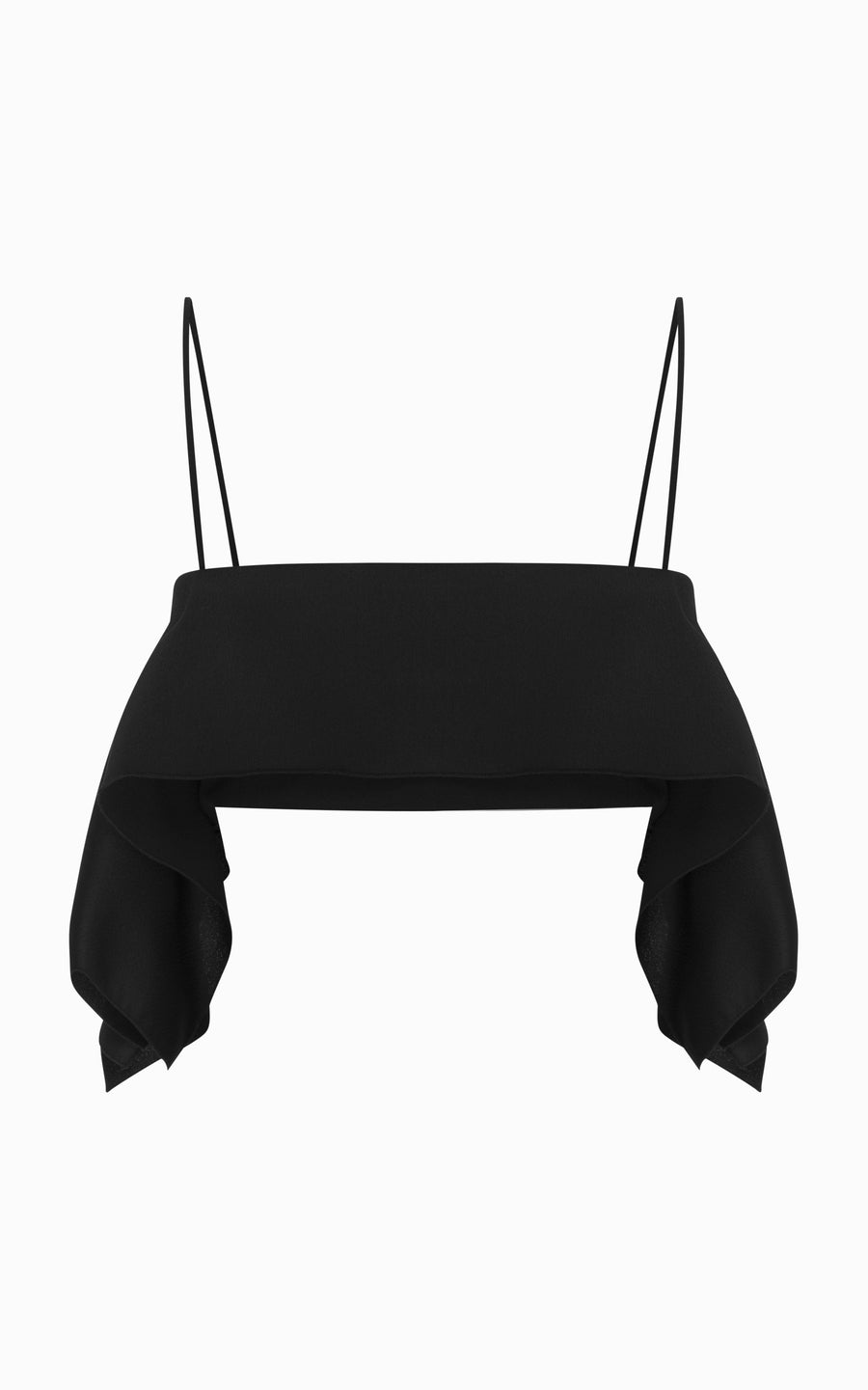 Cascade Winged Bandeau Top | Black - SAMPLE