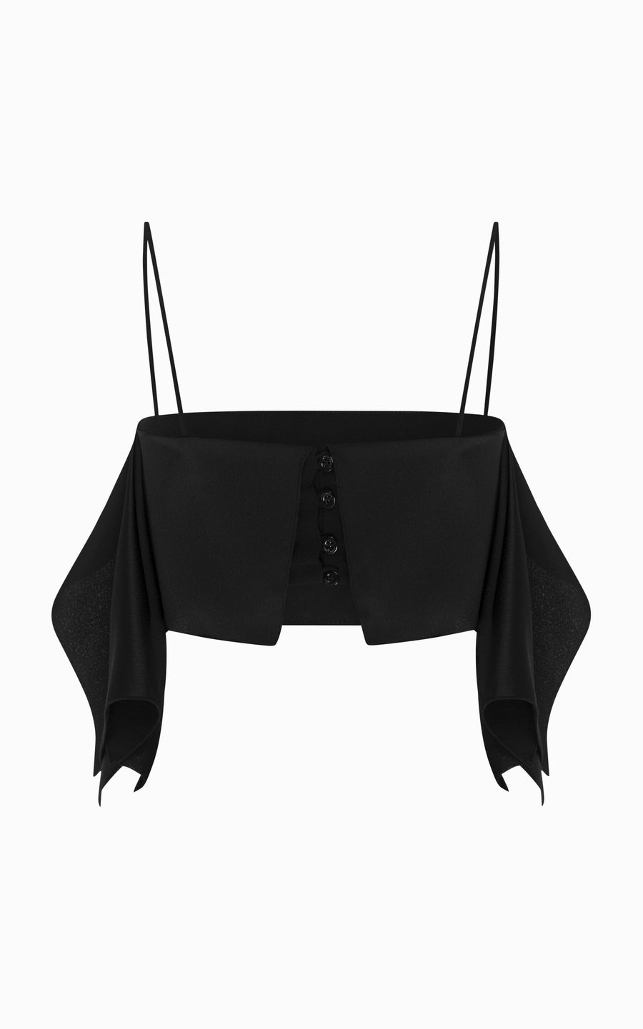 Cascade Winged Bandeau Top | Black - SAMPLE