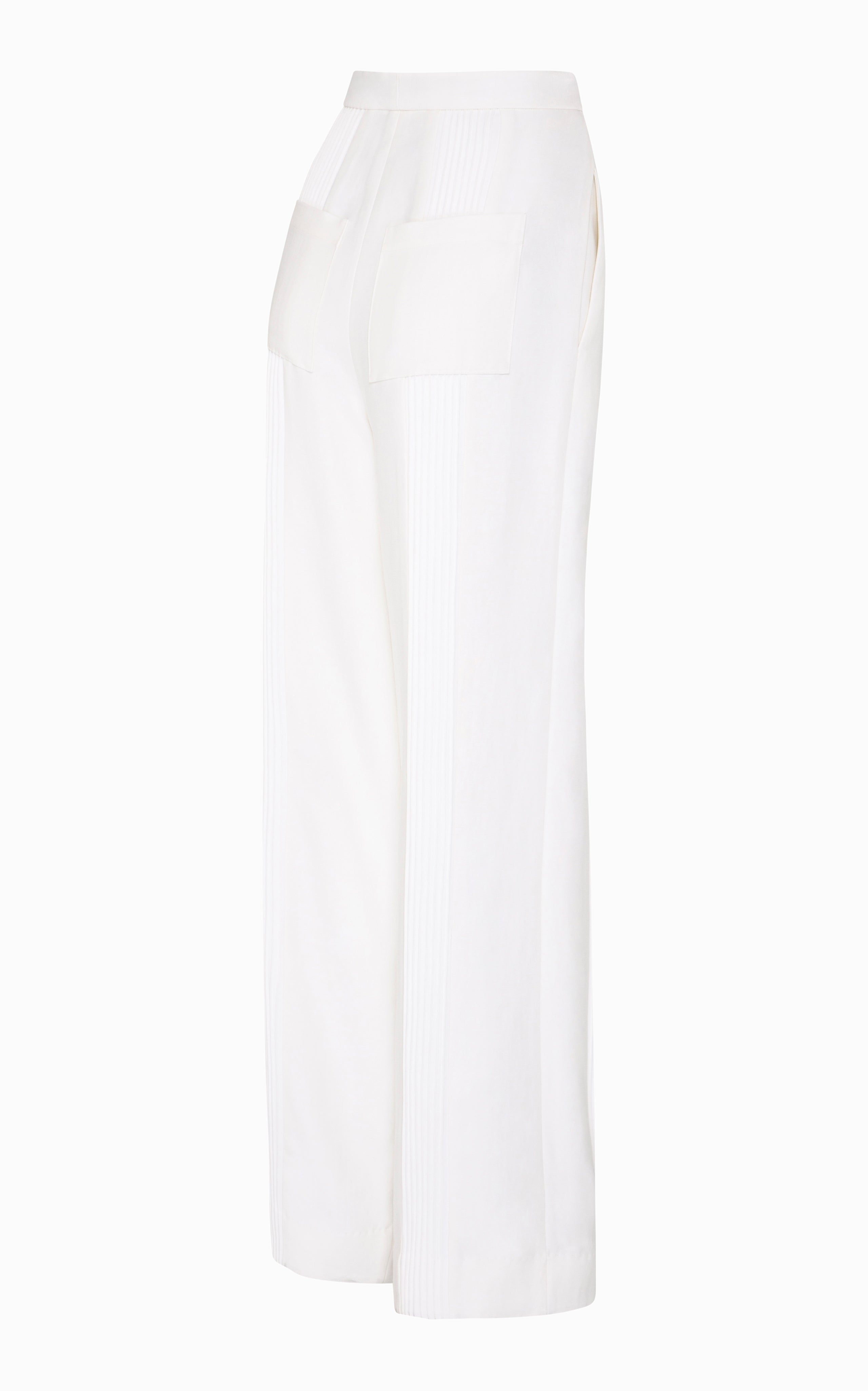 Column Pintucked Pants | Ivory