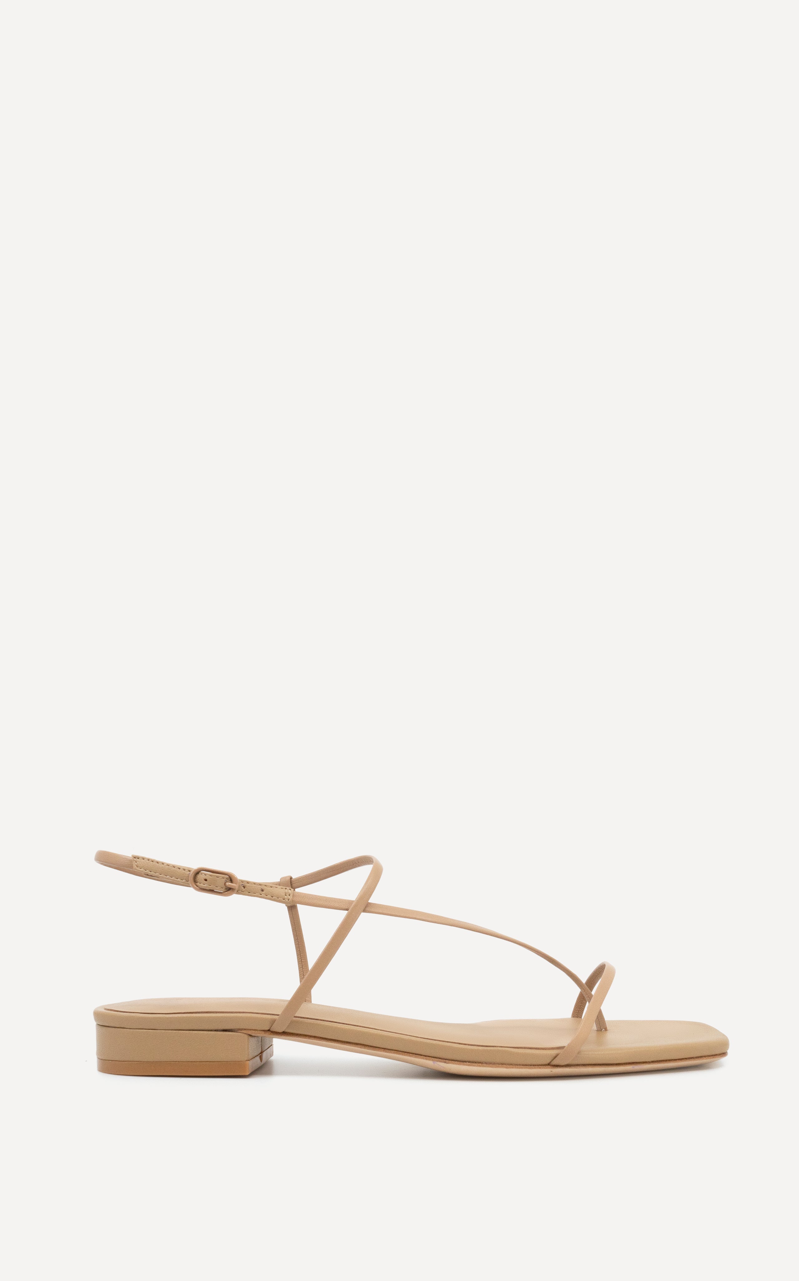 Beige sandals flat discount