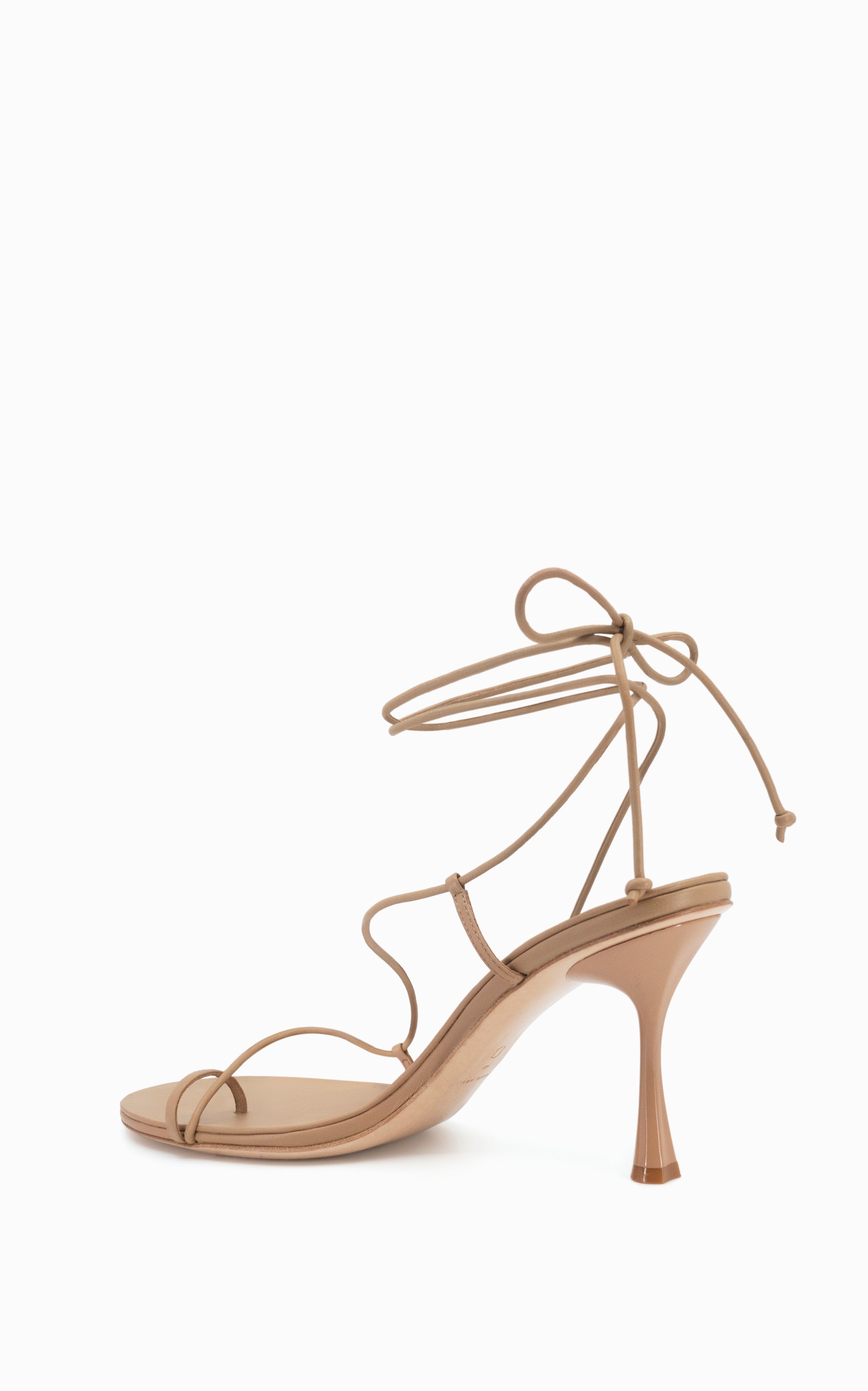 Beige 2025 wrap heels