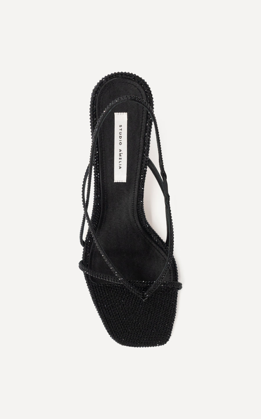 Flip Flop 75 Heel | Black Diamante