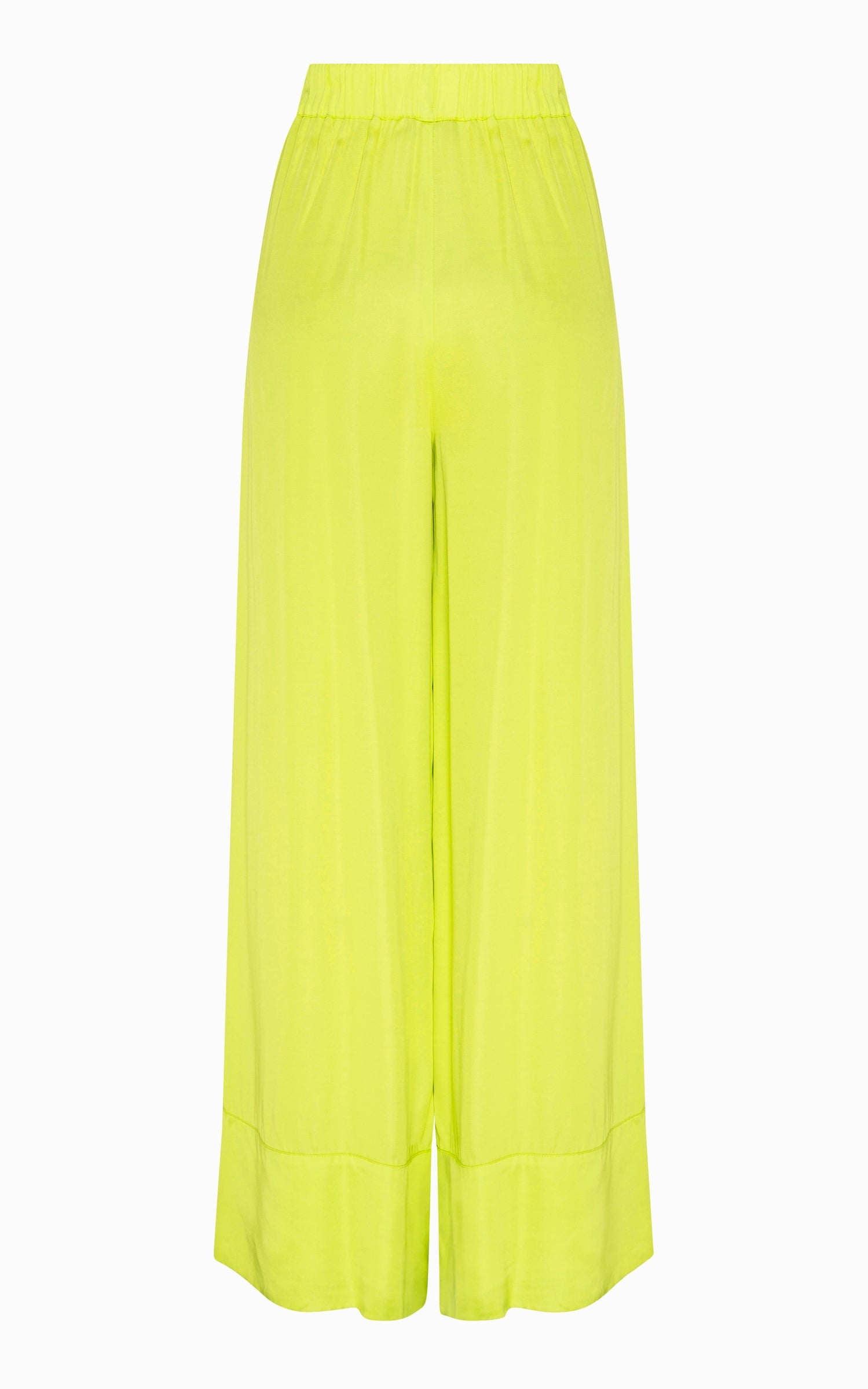 Comfortable Stretchy Silk Pants Yellow Back
