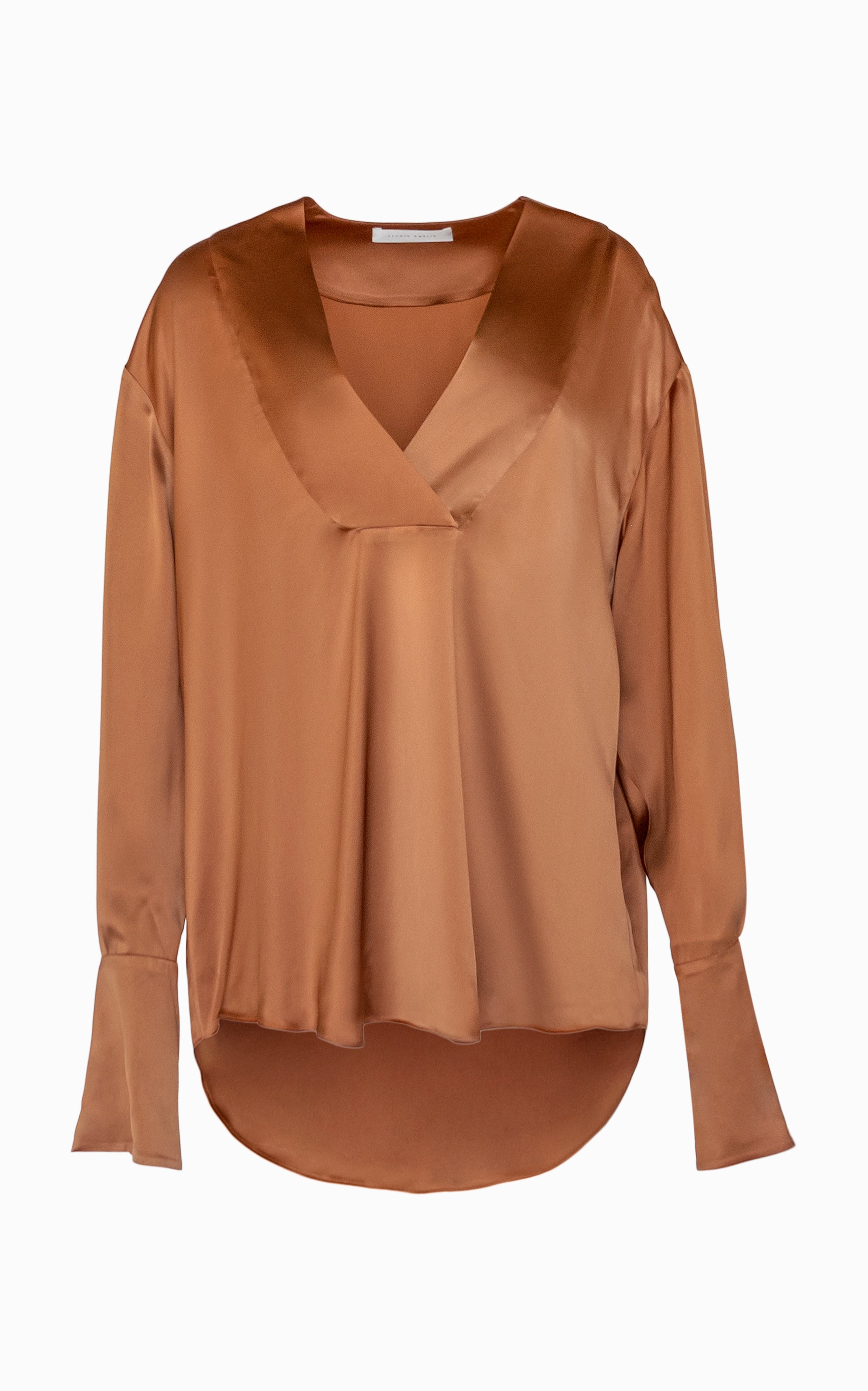 Flux Deep V Blouse | Caramel