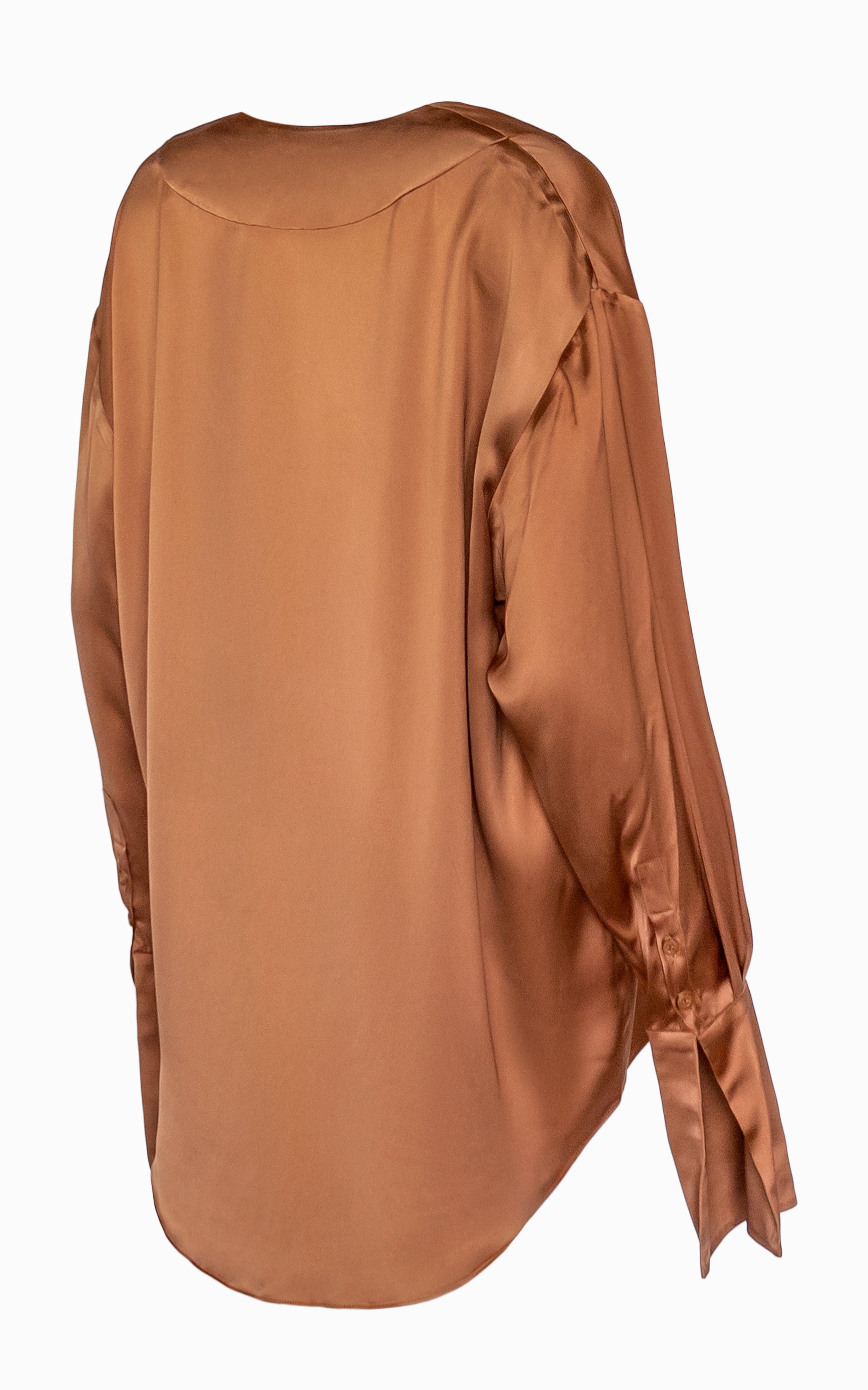 Flux Deep V Blouse | Caramel