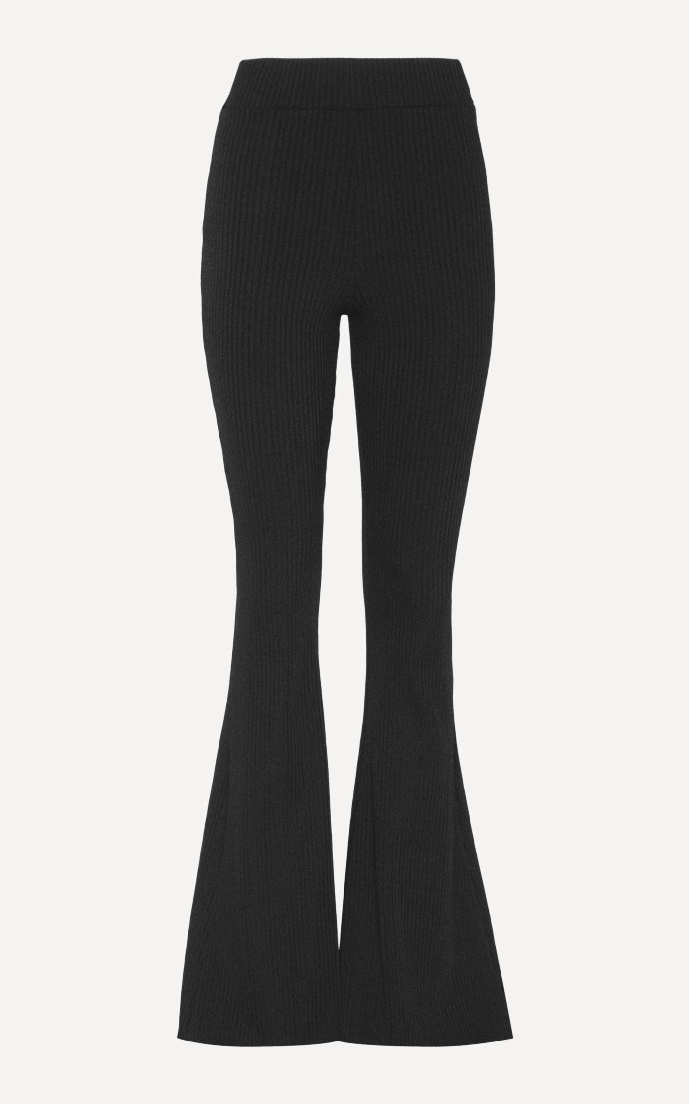 Giza Rib Flare Pant | Black