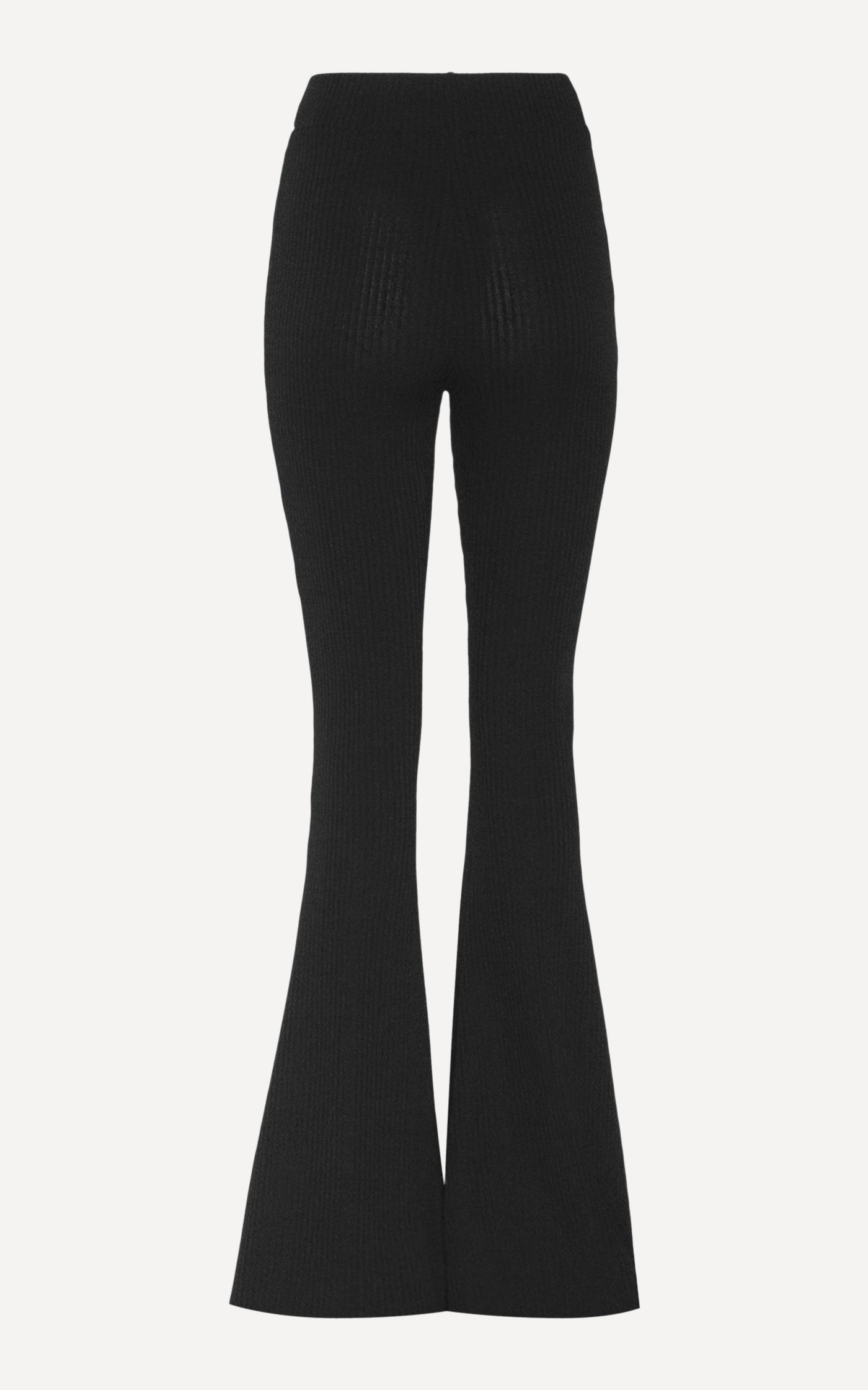 Giza Rib Flare Pant | Black