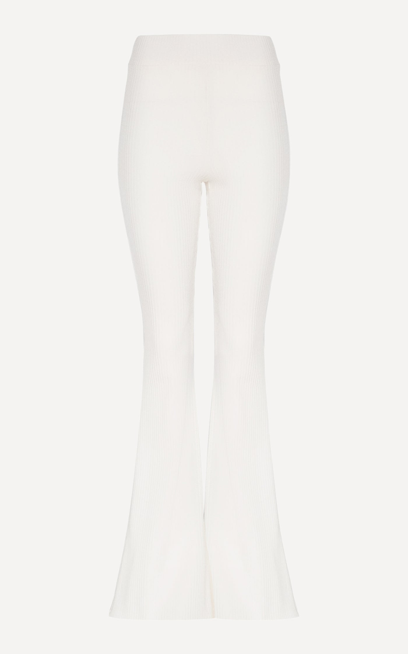 Giza Rib Flare Pant | Ivory