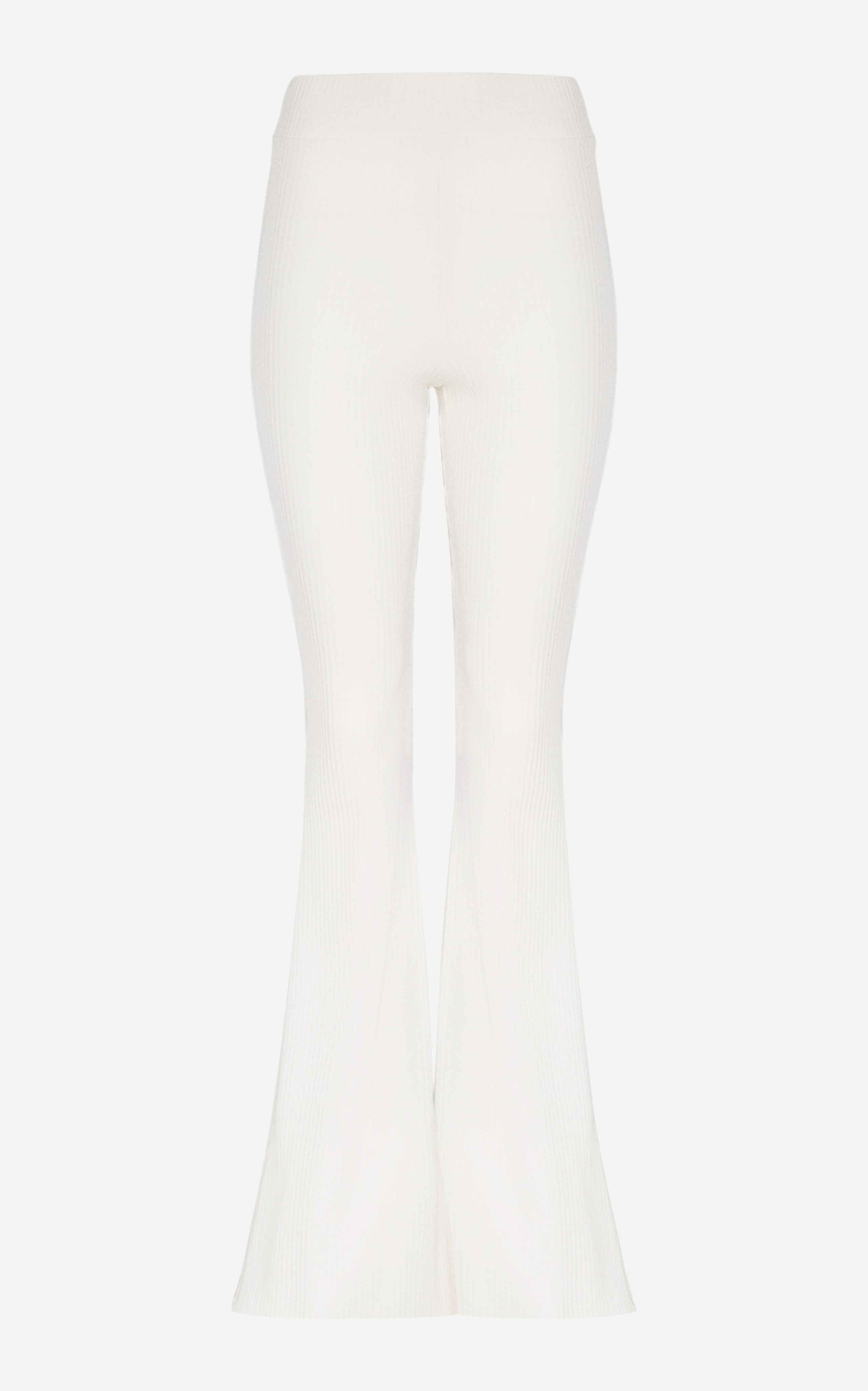 Giza Rib Flare Pant | Ivory
