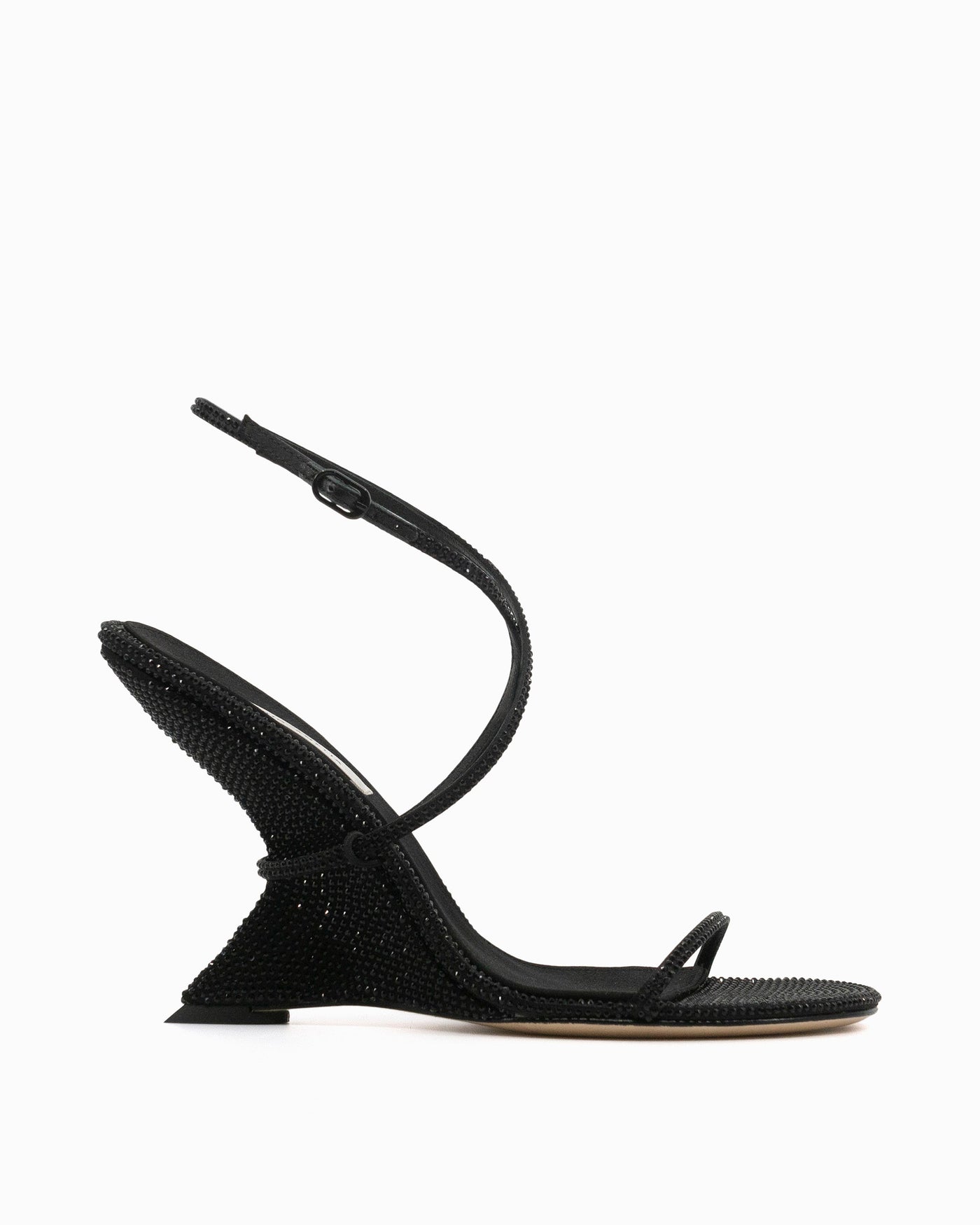 Halter 90 Wedge | Black Diamante