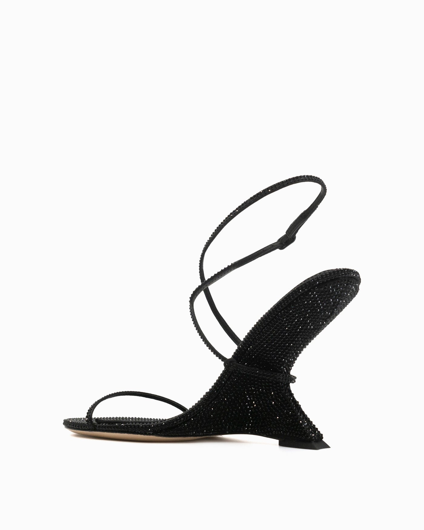 Halter 90 Wedge | Black Diamante
