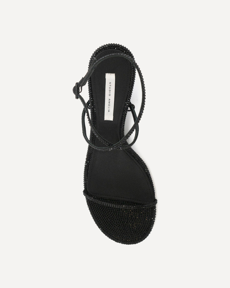 Halter 90 Wedge | Black Diamante