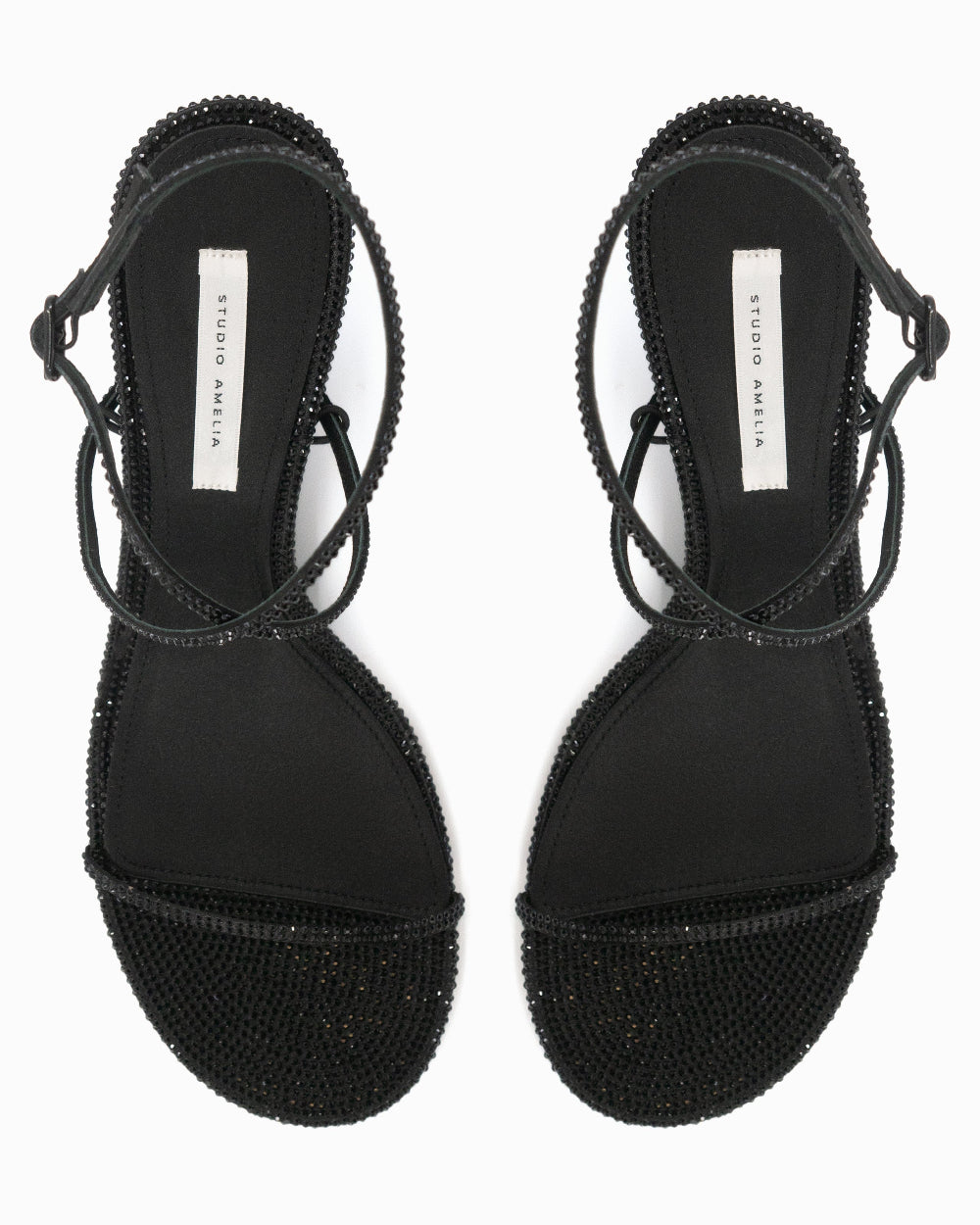 Halter 90 Wedge | Black Diamante