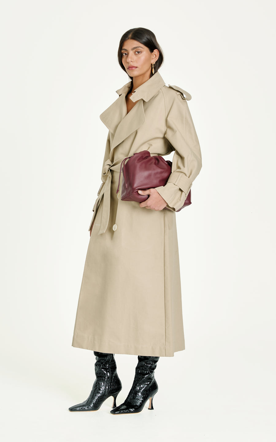 Holmes Winged Trench | Stone