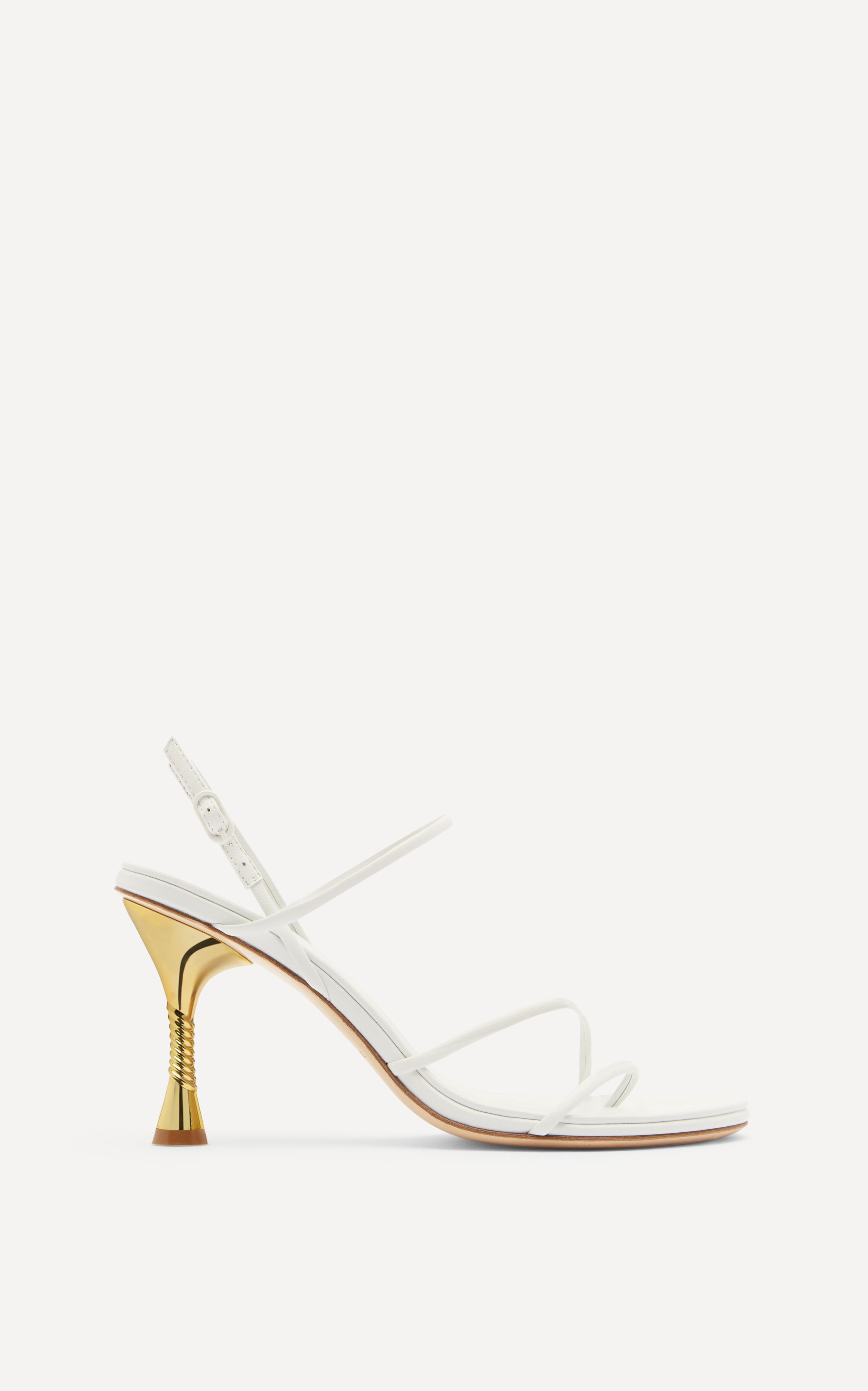 【関税込み】Studio Amelia ゴールド Helix 90 ヒールサンダル Helix 90 Sandal | White – Studio Amelia