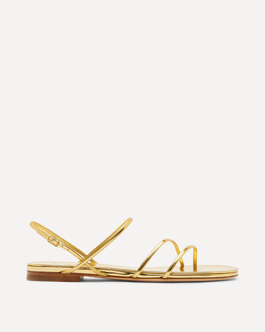 Helix Flat Sandal | Gold