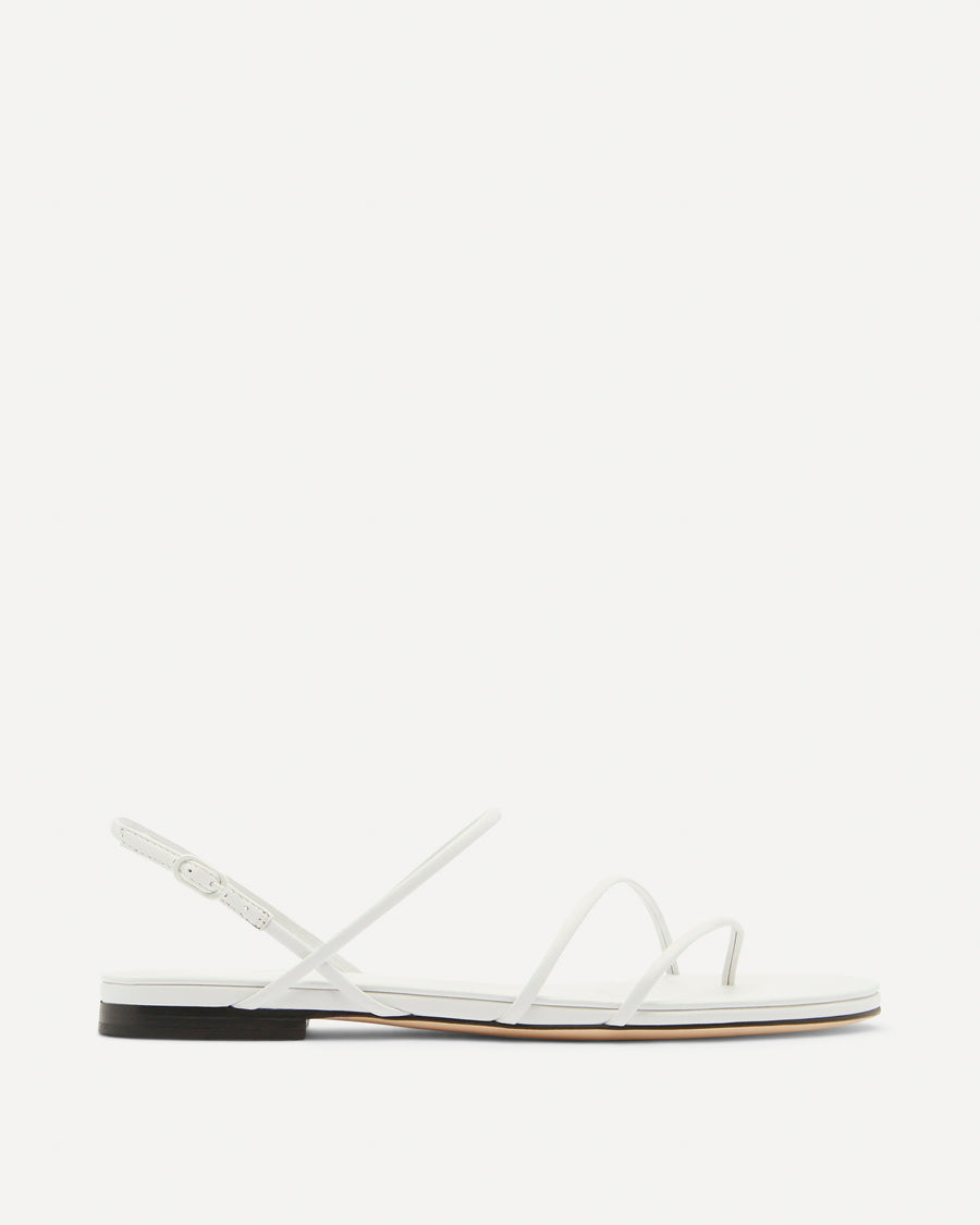 Helix Flat Sandal | White