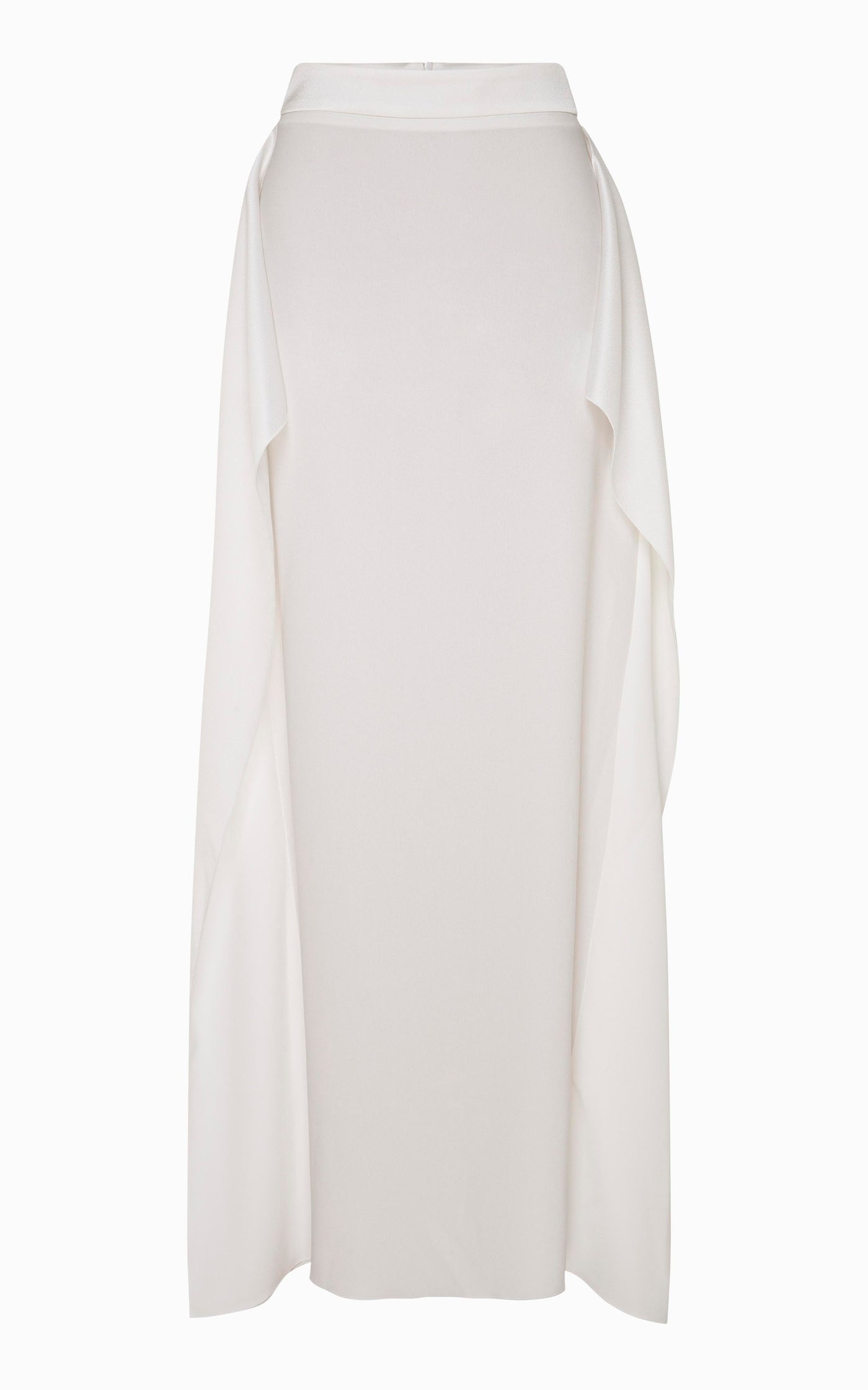 Illusion Winged Maxi Skirt | Ivory - SAMPLE