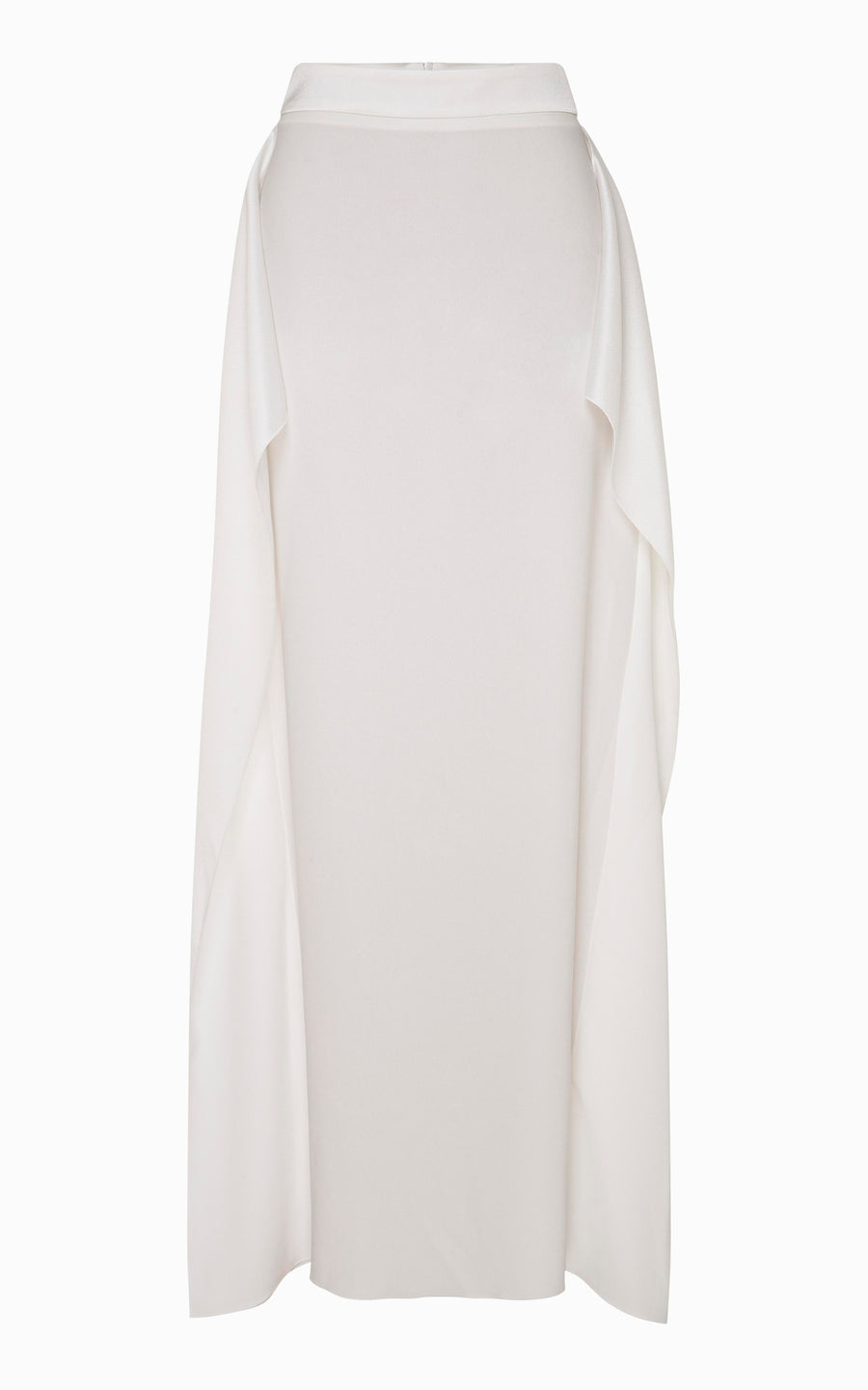 Illusion Winged Maxi Skirt | Ivory - SAMPLE