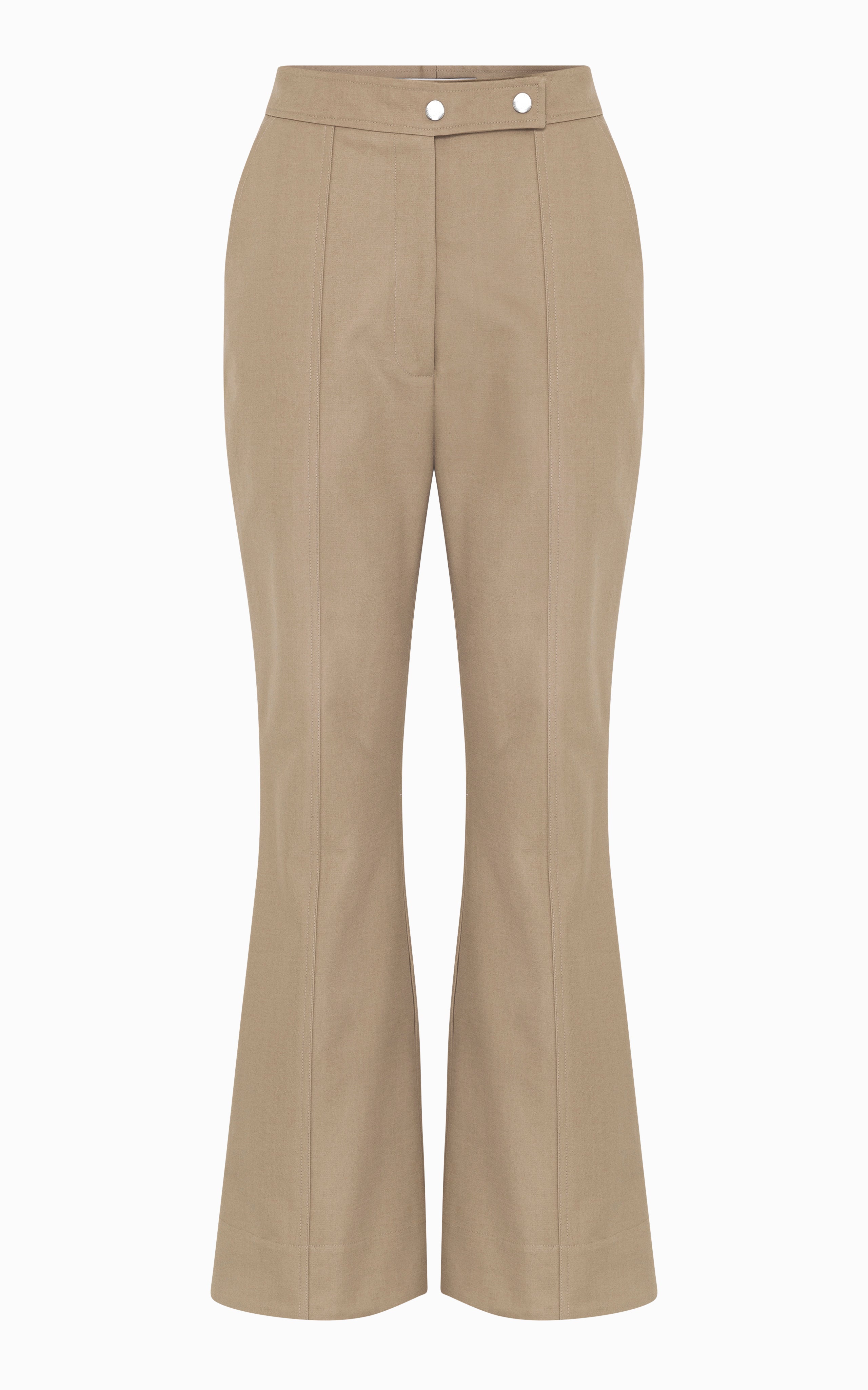 Lettini Crop Flare Pant | Stone