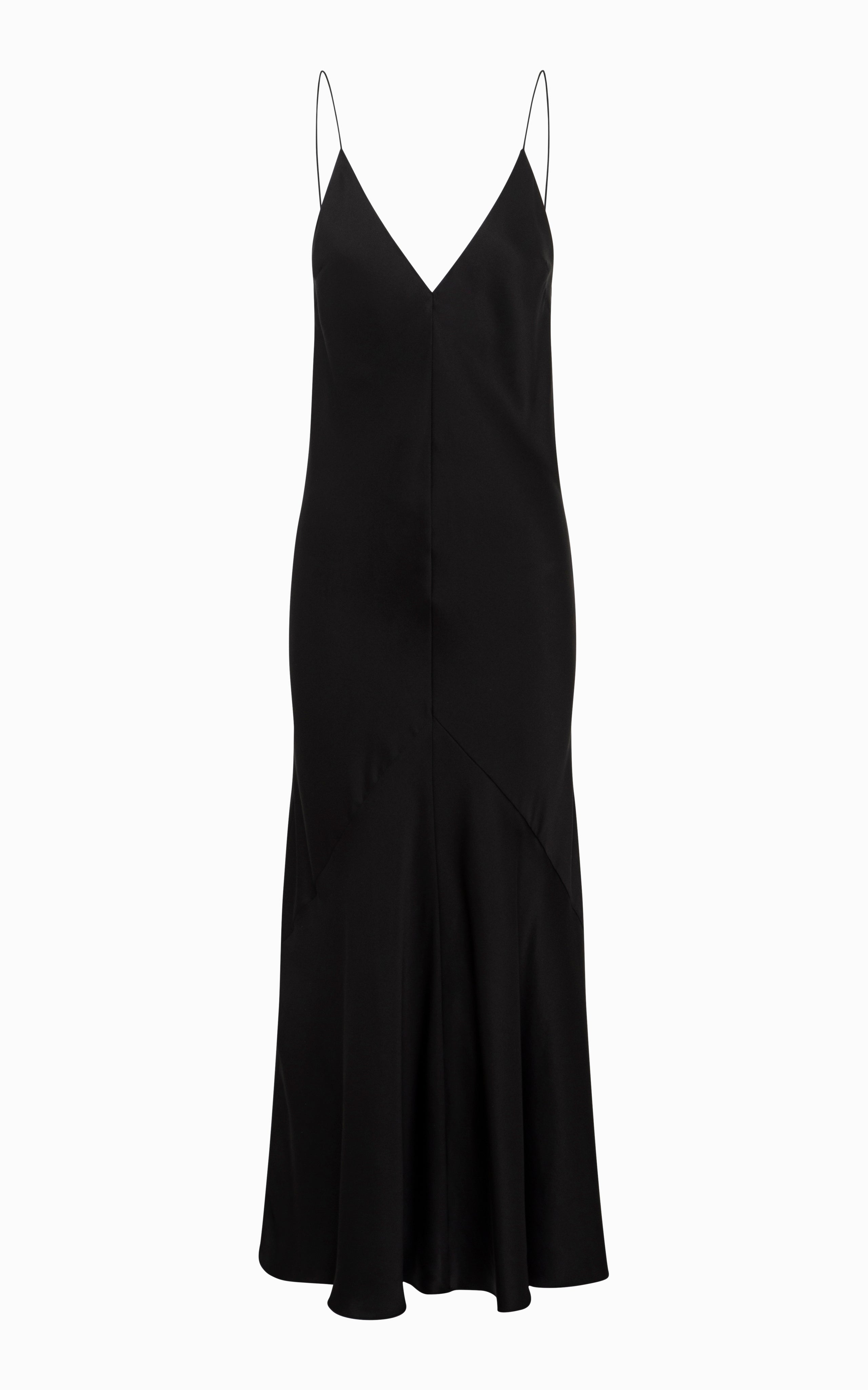 Liquid Bias Slip Dress | Black