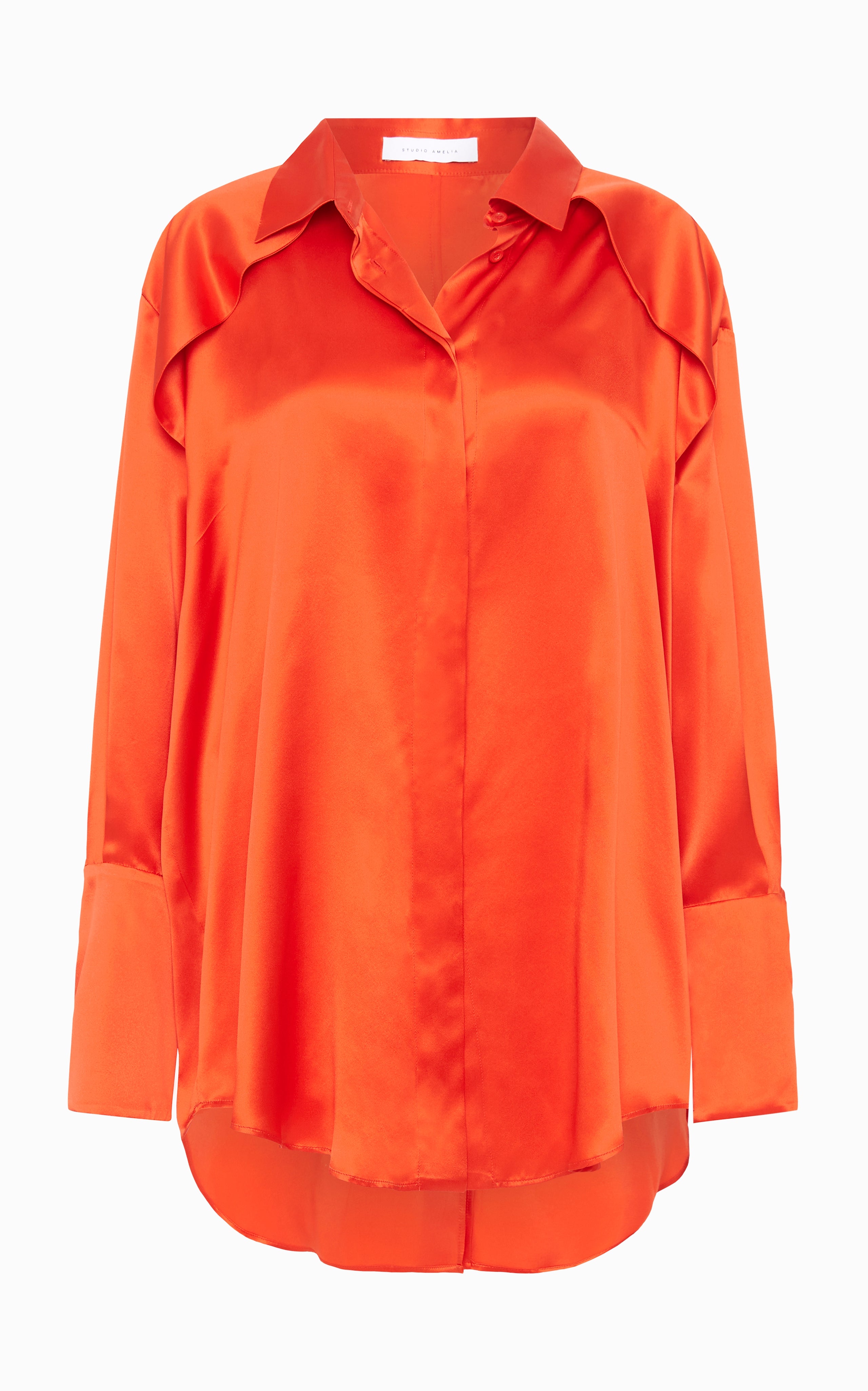 Magma Draped Back Shirt | Lobster Silk