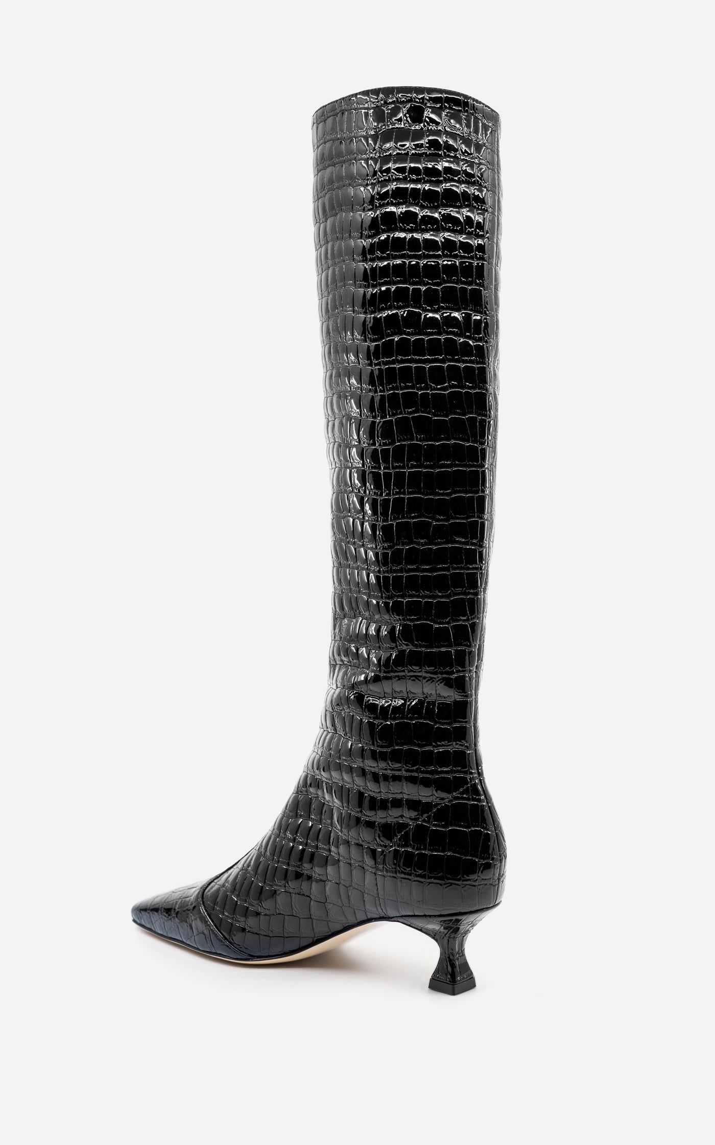 Maverick Calf Boot | Black Crocodile