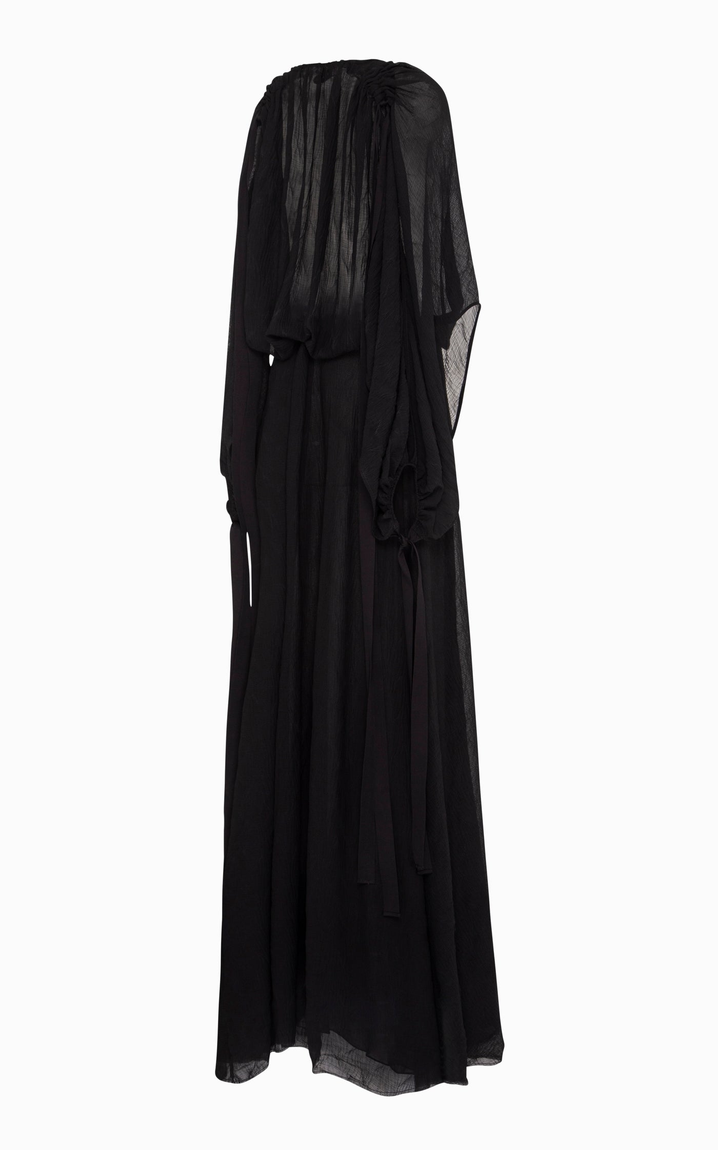 Medusa Pleated Maxi Dress | Black - SAMPLE