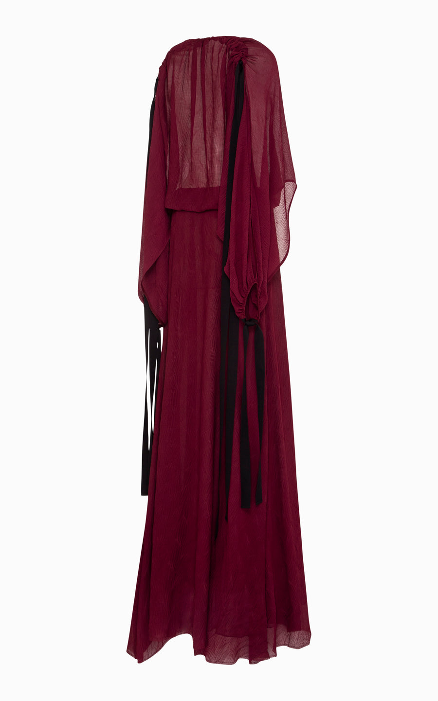 Medusa Pleated Maxi Dress | Bordeaux - SAMPLE