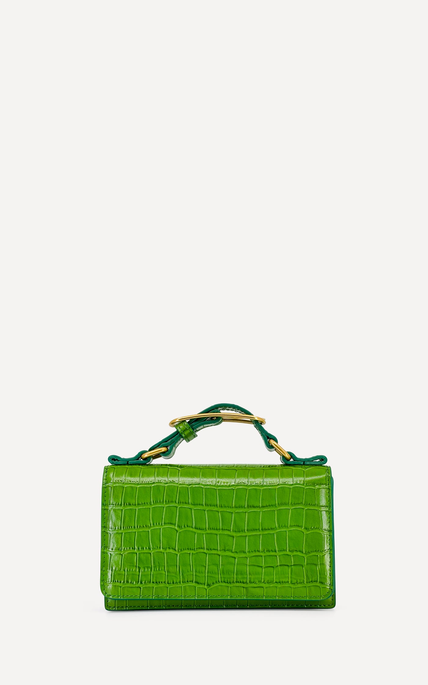 Audrey Mini Clutch | Sage Crocodile