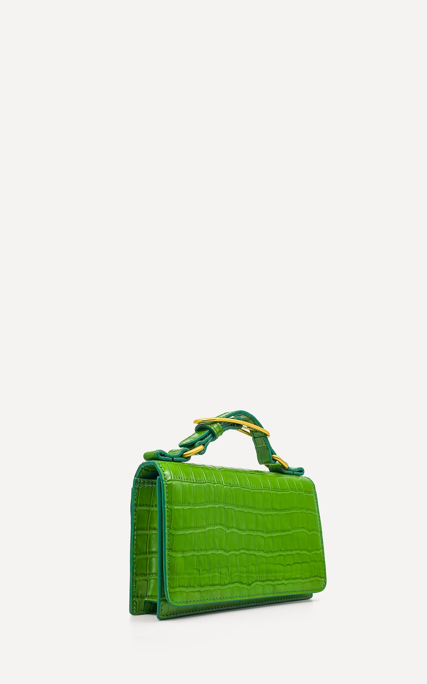 Audrey Mini Clutch | Sage Crocodile