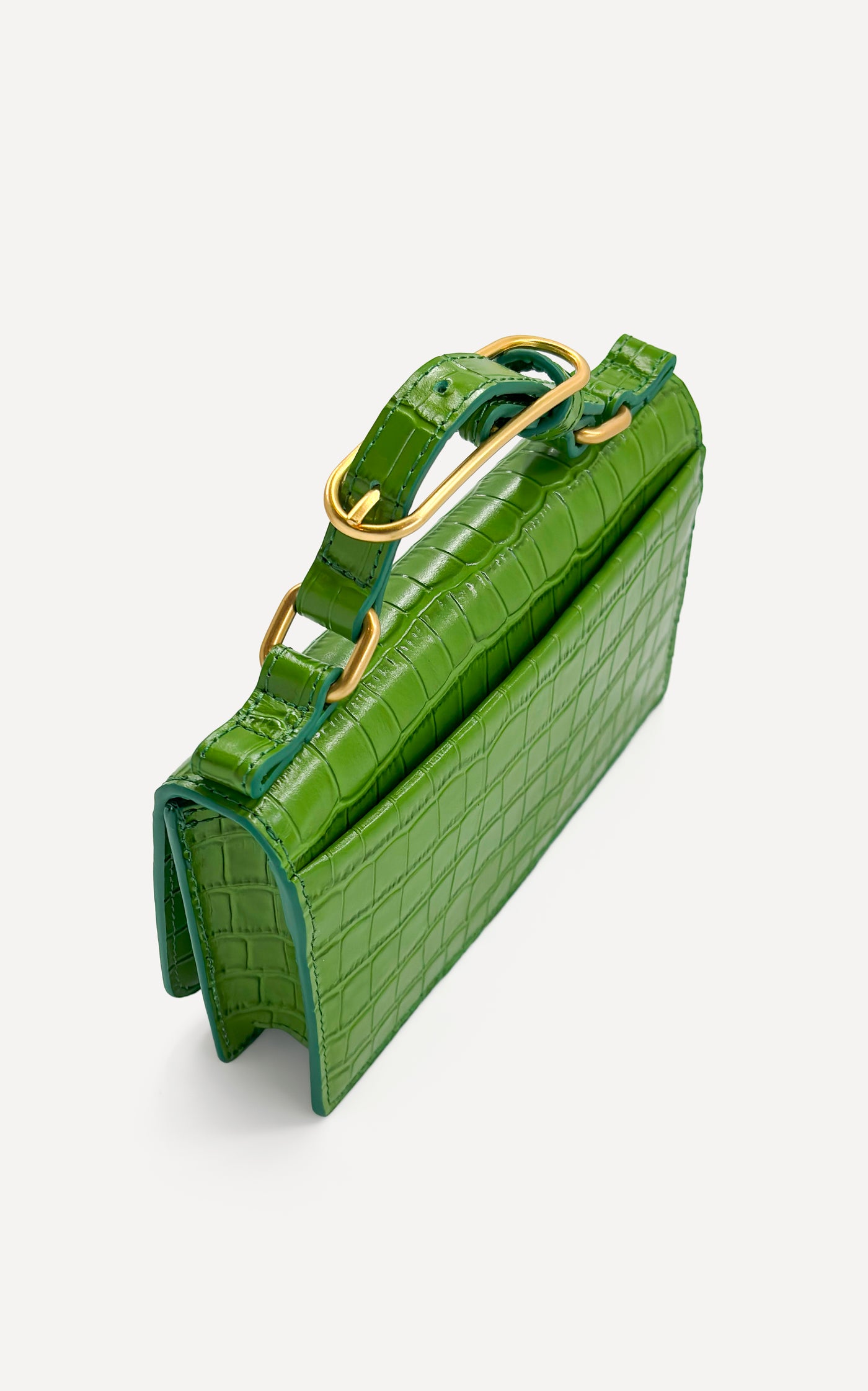 Audrey Mini Clutch | Sage Crocodile