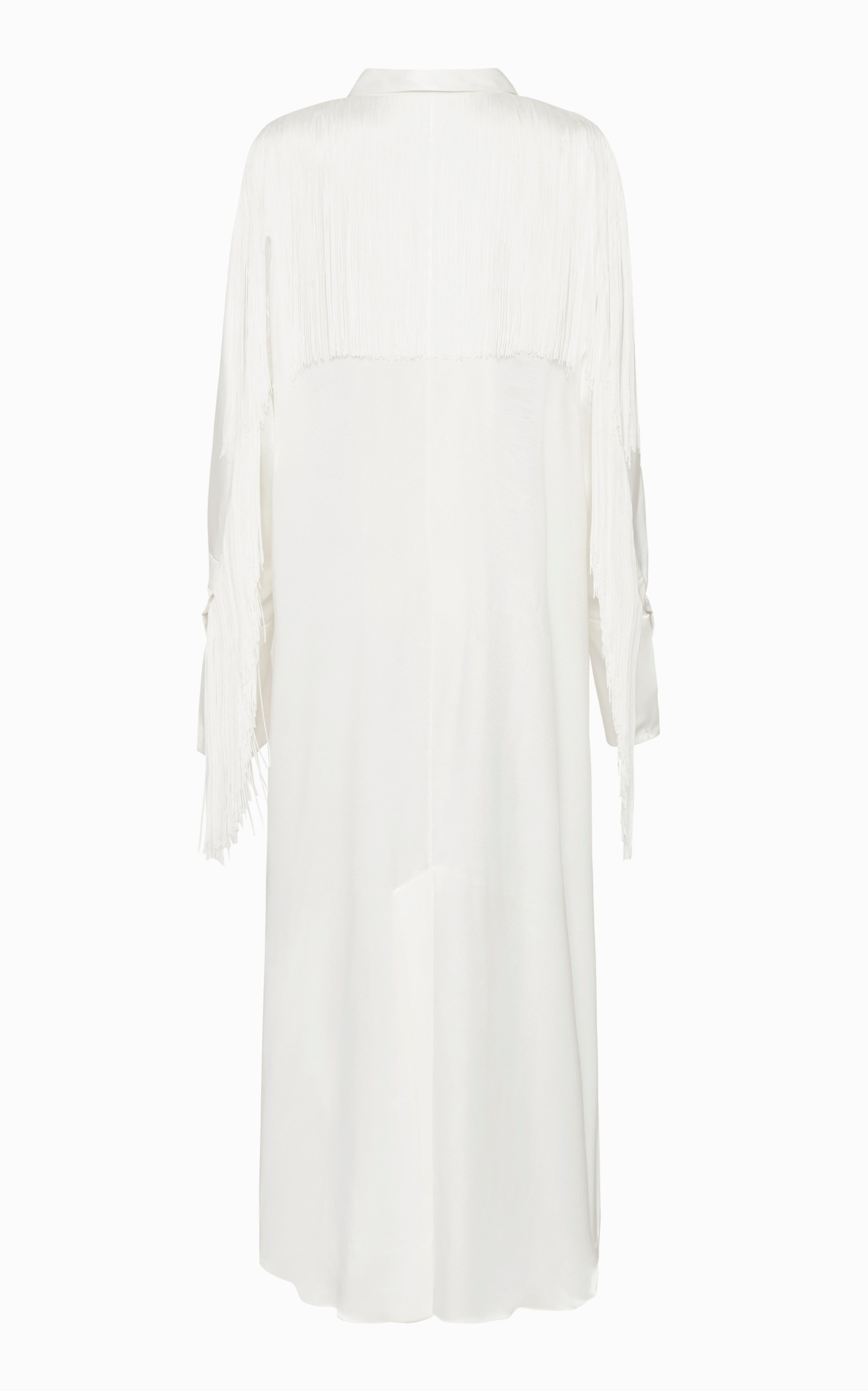 Nettle Fringed Shirt Dress | Ivory