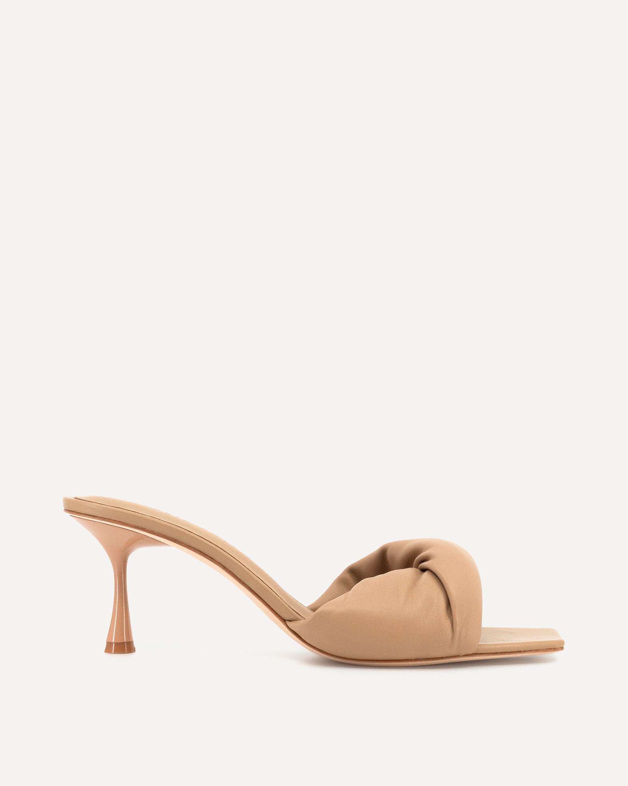 Twisted Front 70 Heel | Beige