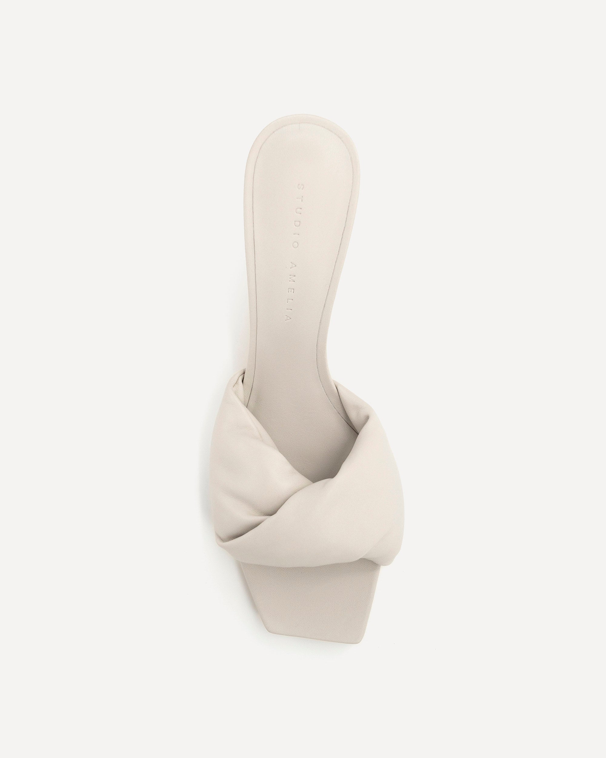 Twisted Front 70 Heel | Stone