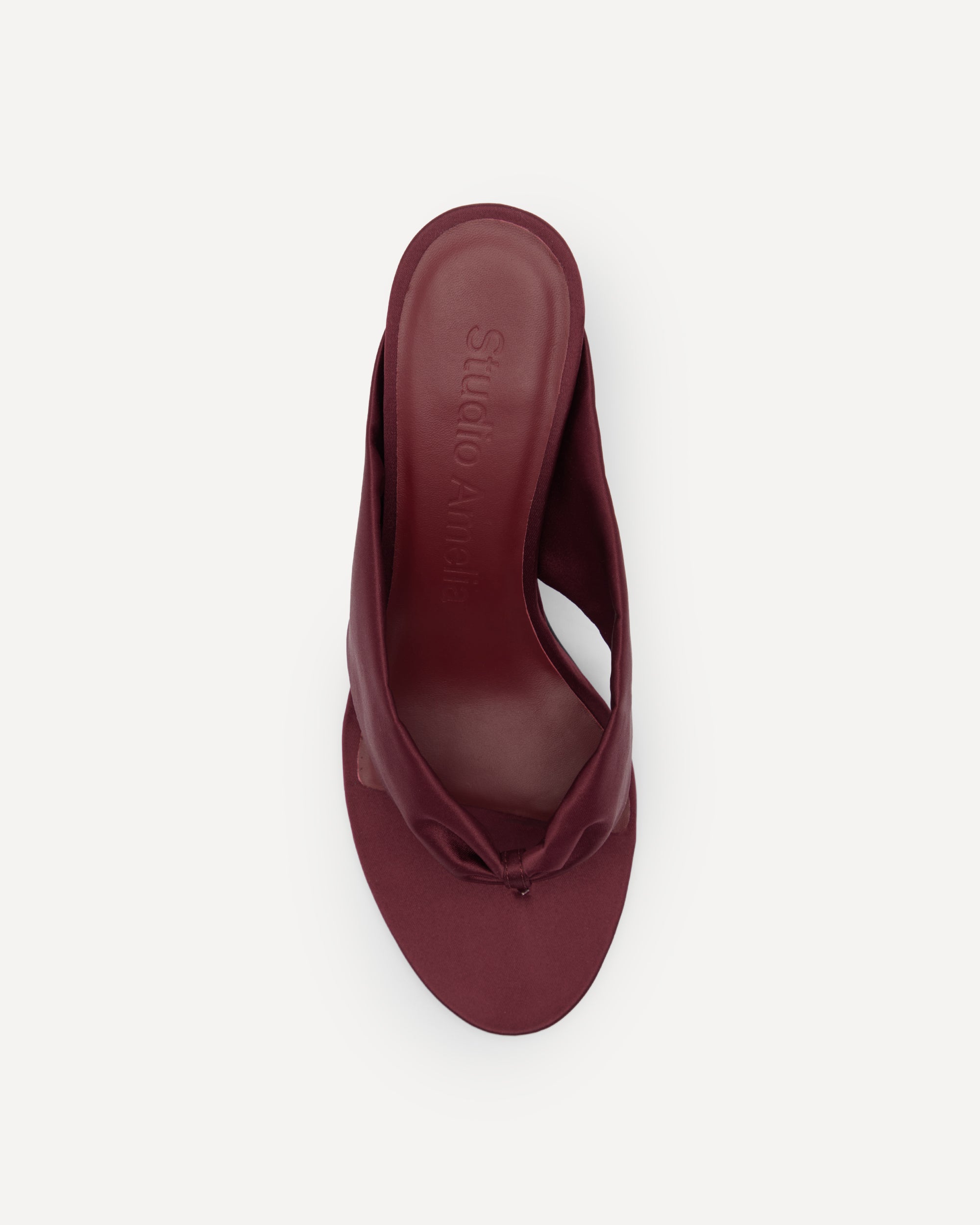Maroon sandal on a white background