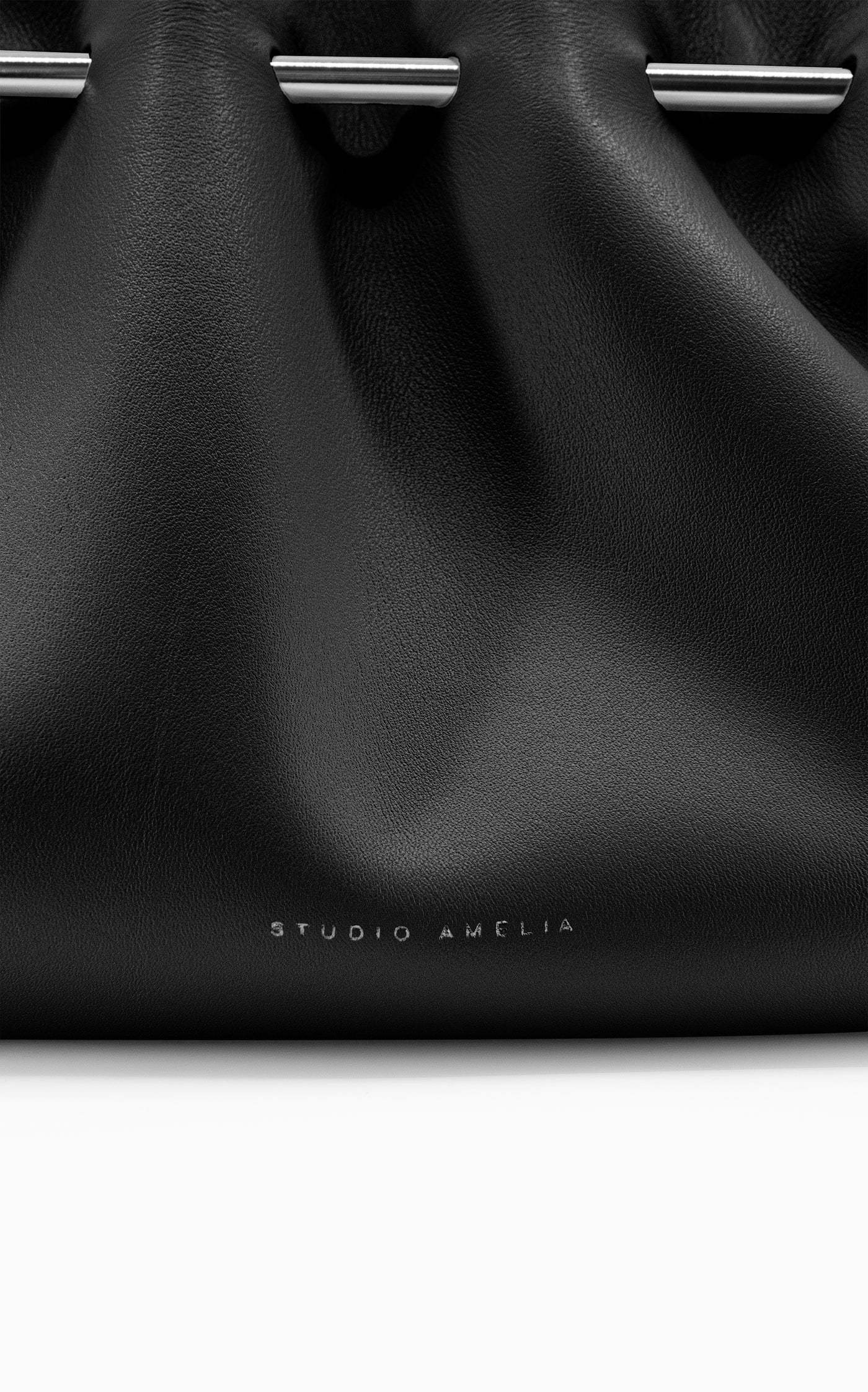 Pierced Maxi Pouch Bag | Black