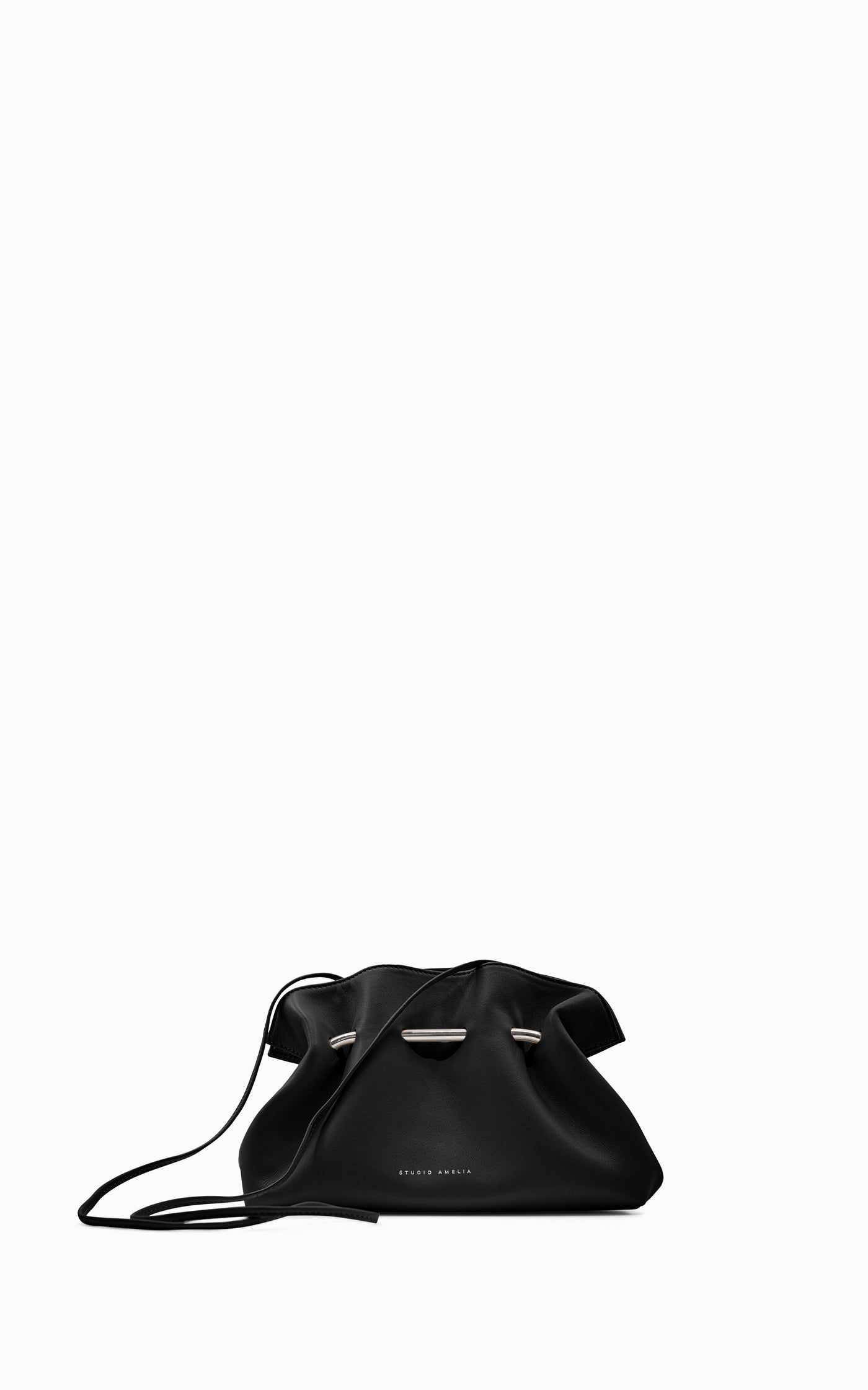 Pierced Mini Pouch Bag | Black