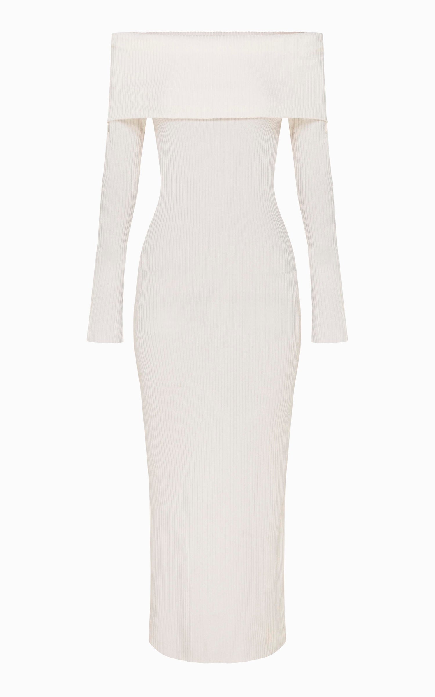 Ravine Rib Midi Dress | Ivory