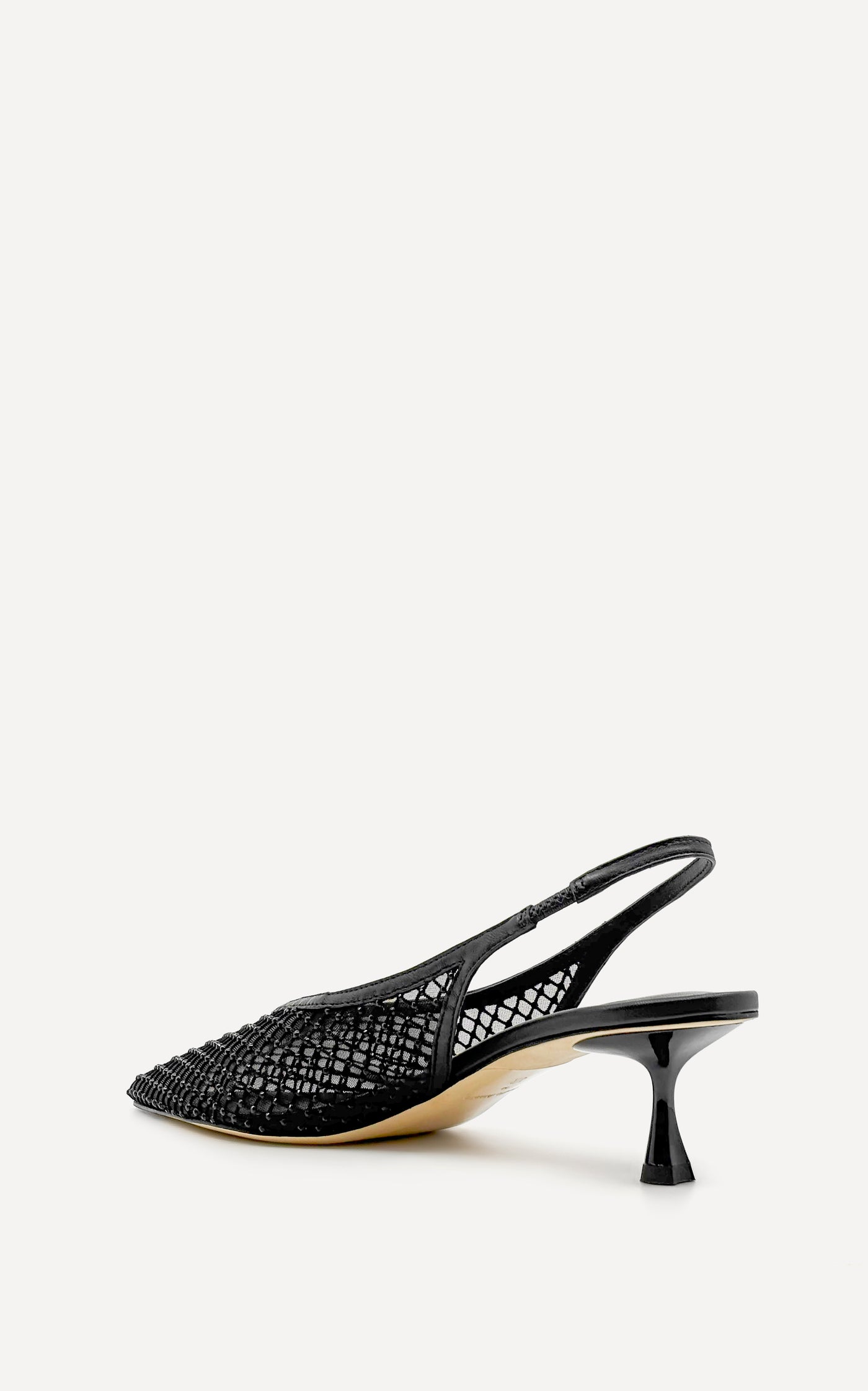 Razor 50 Heel | Black Mesh Diamante