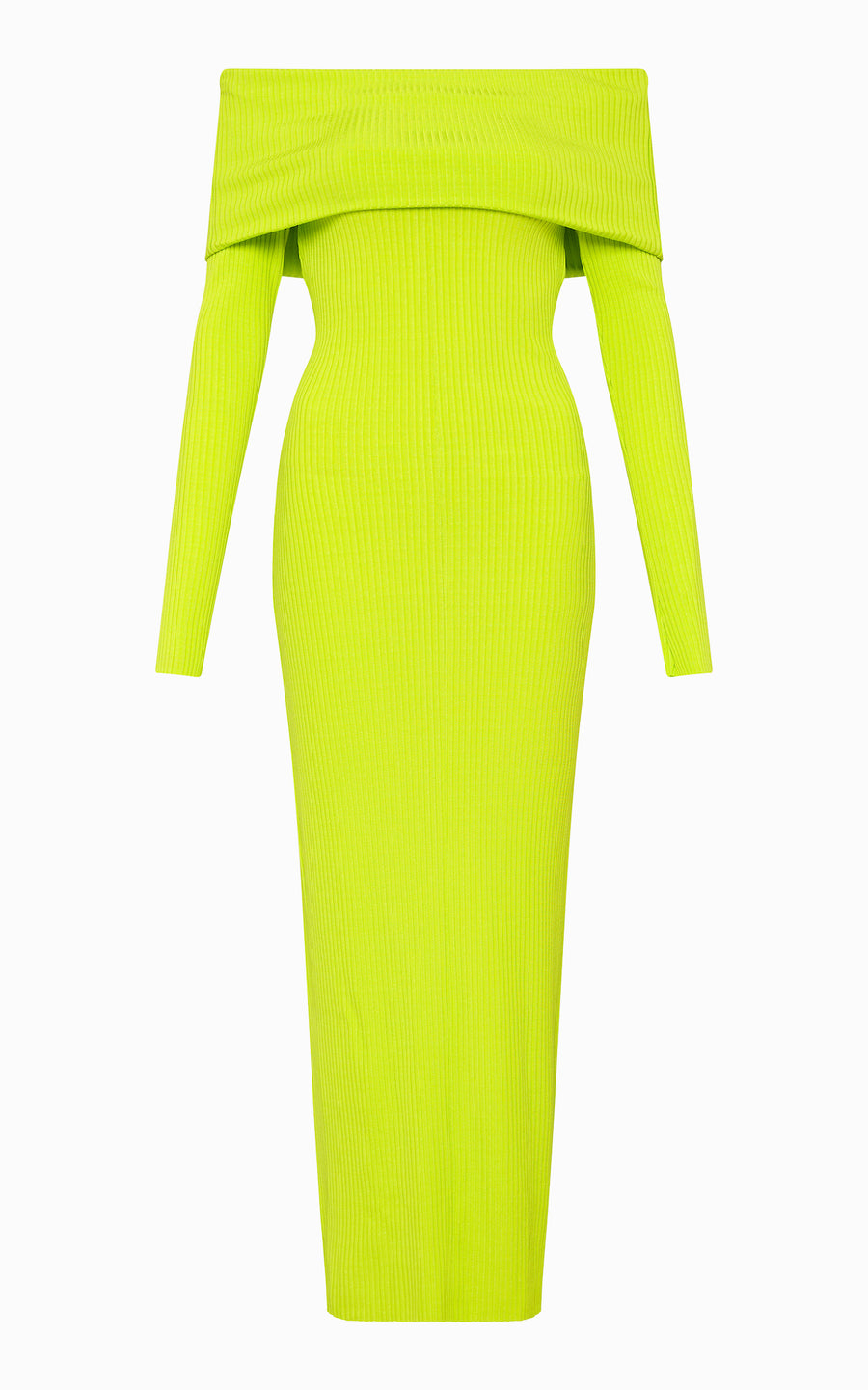 Ravine Rib Midi Dress | Acid Yellow - SAMPLE