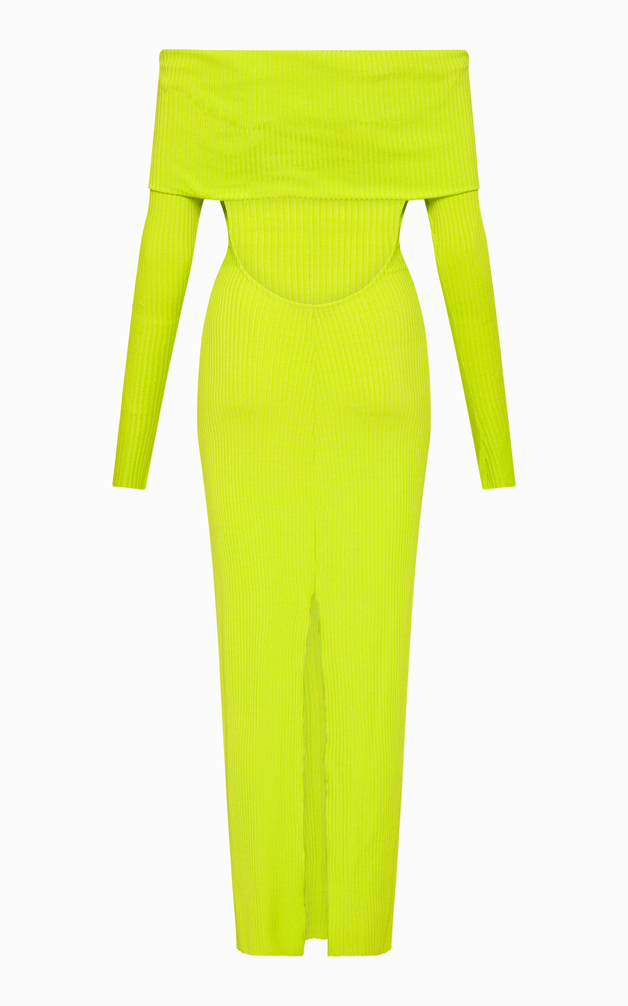 Ravine Rib Midi Dress | Acid Yellow - SAMPLE