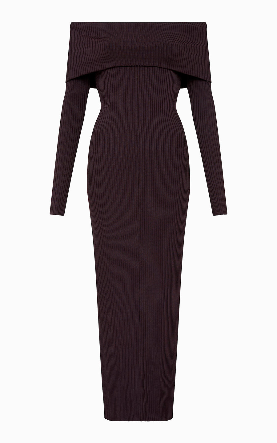 Ravine Rib Midi Dress | Chocolate - SAMPLE