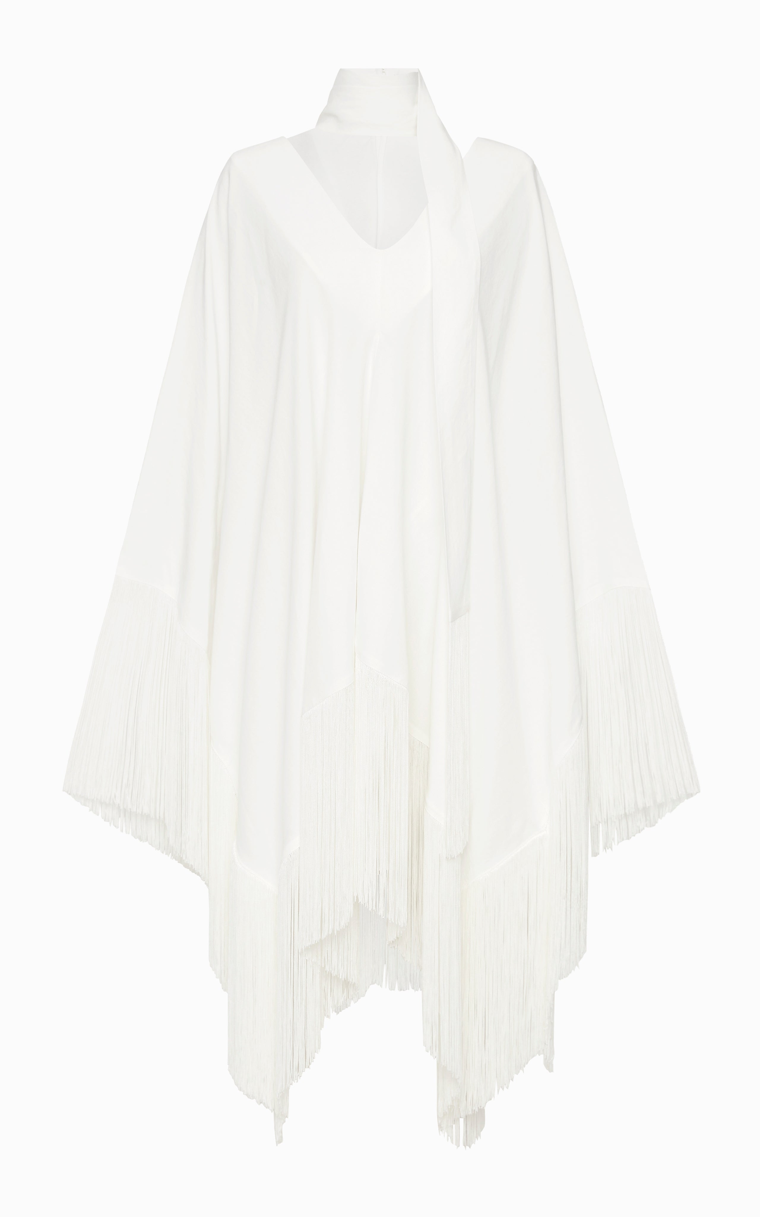 Acropolis Fringed Mini Kaftan | Ivory