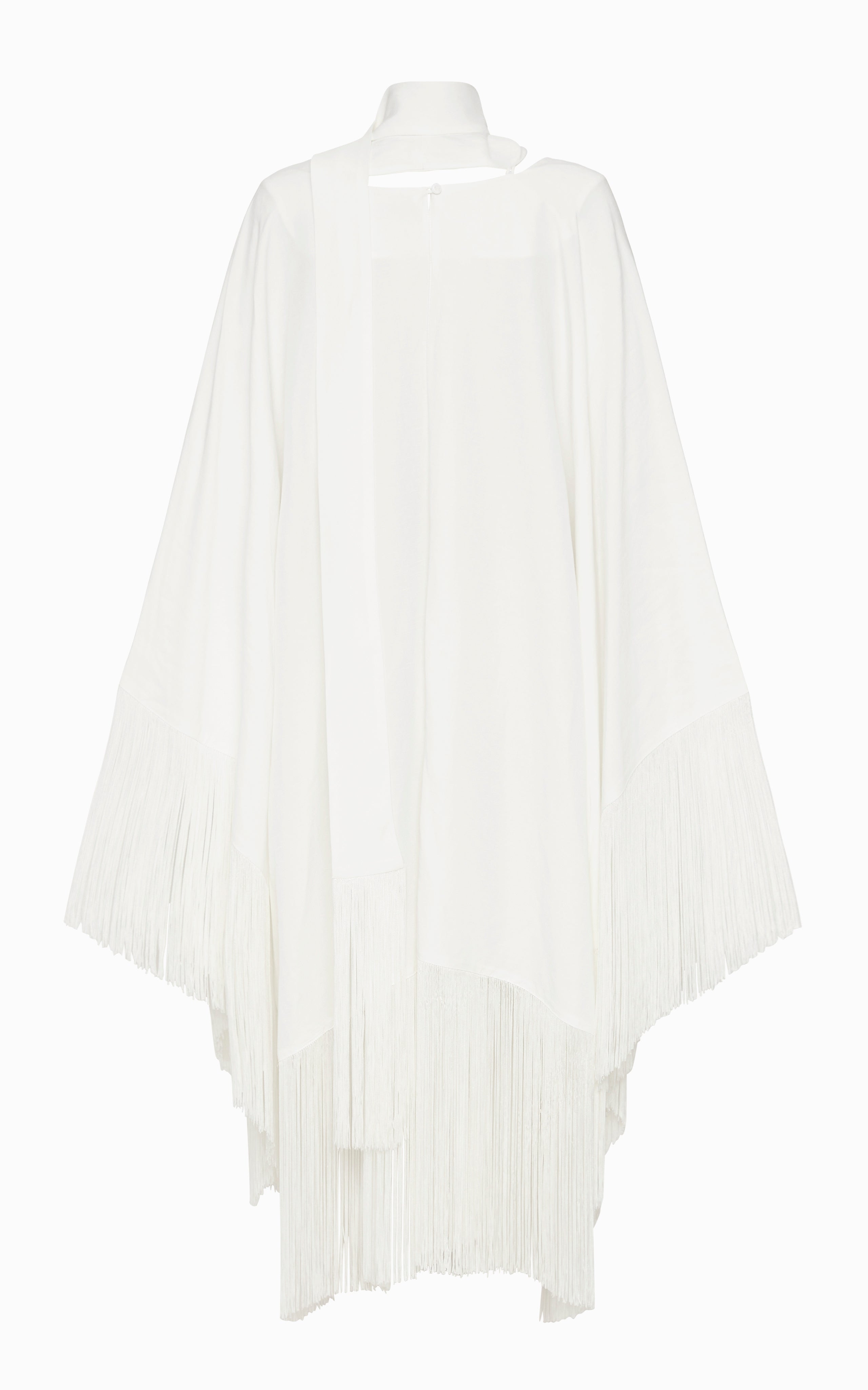 Acropolis Fringed Mini Kaftan | Ivory