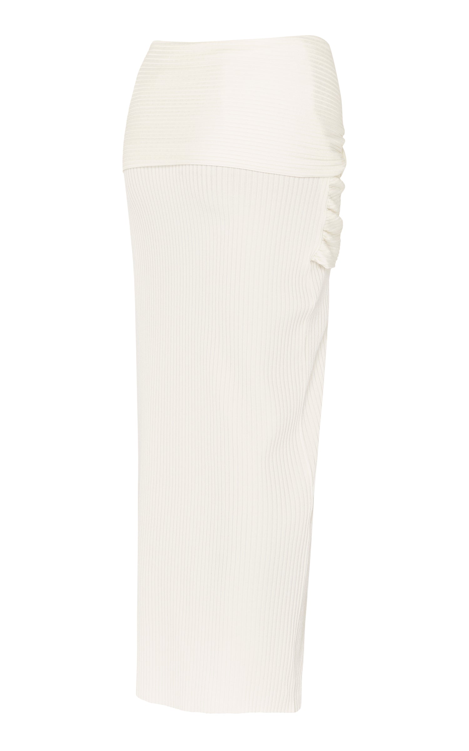 Serpent Wrapped Rib Skirt | Ivory