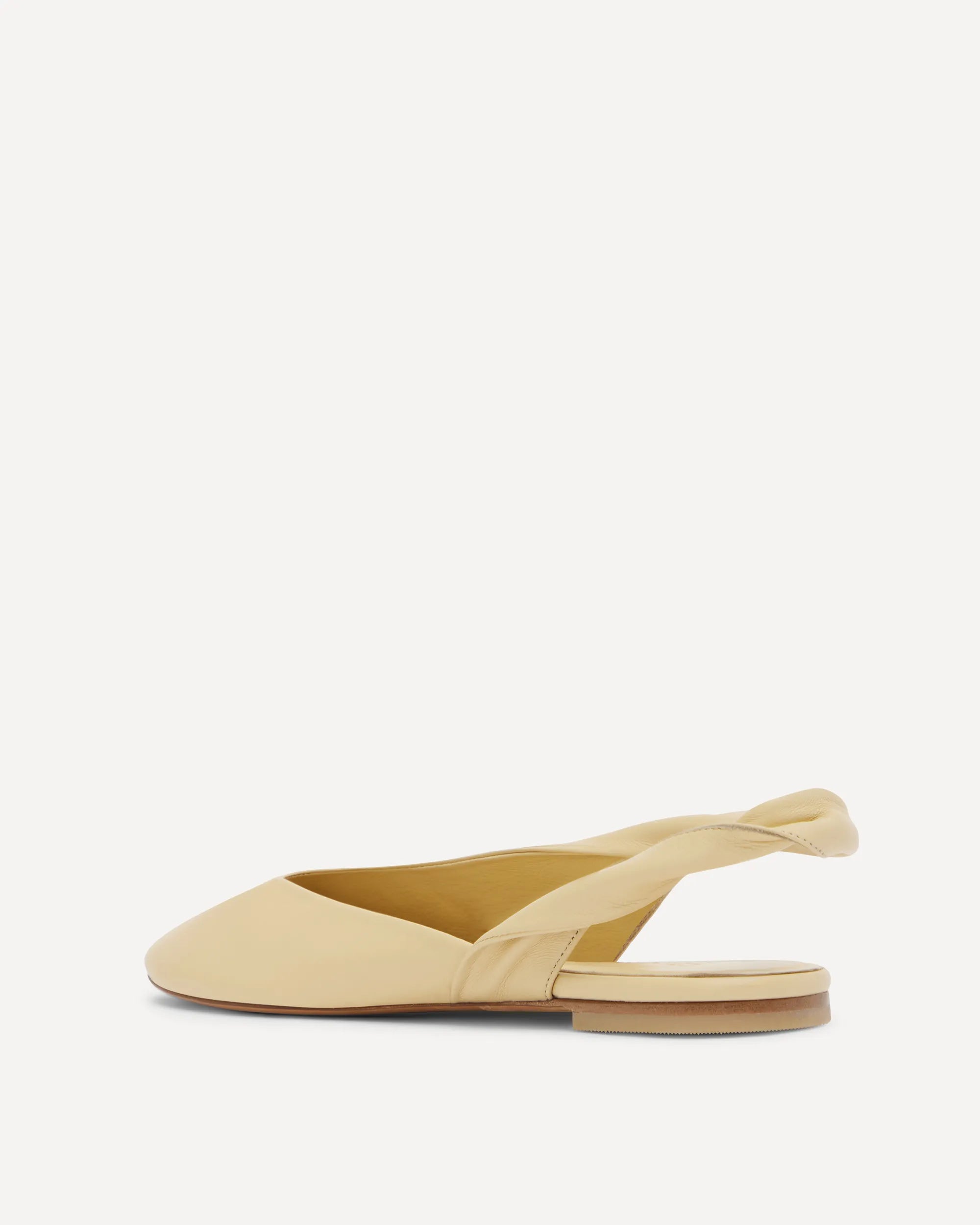 A light beige slingback ballet flat